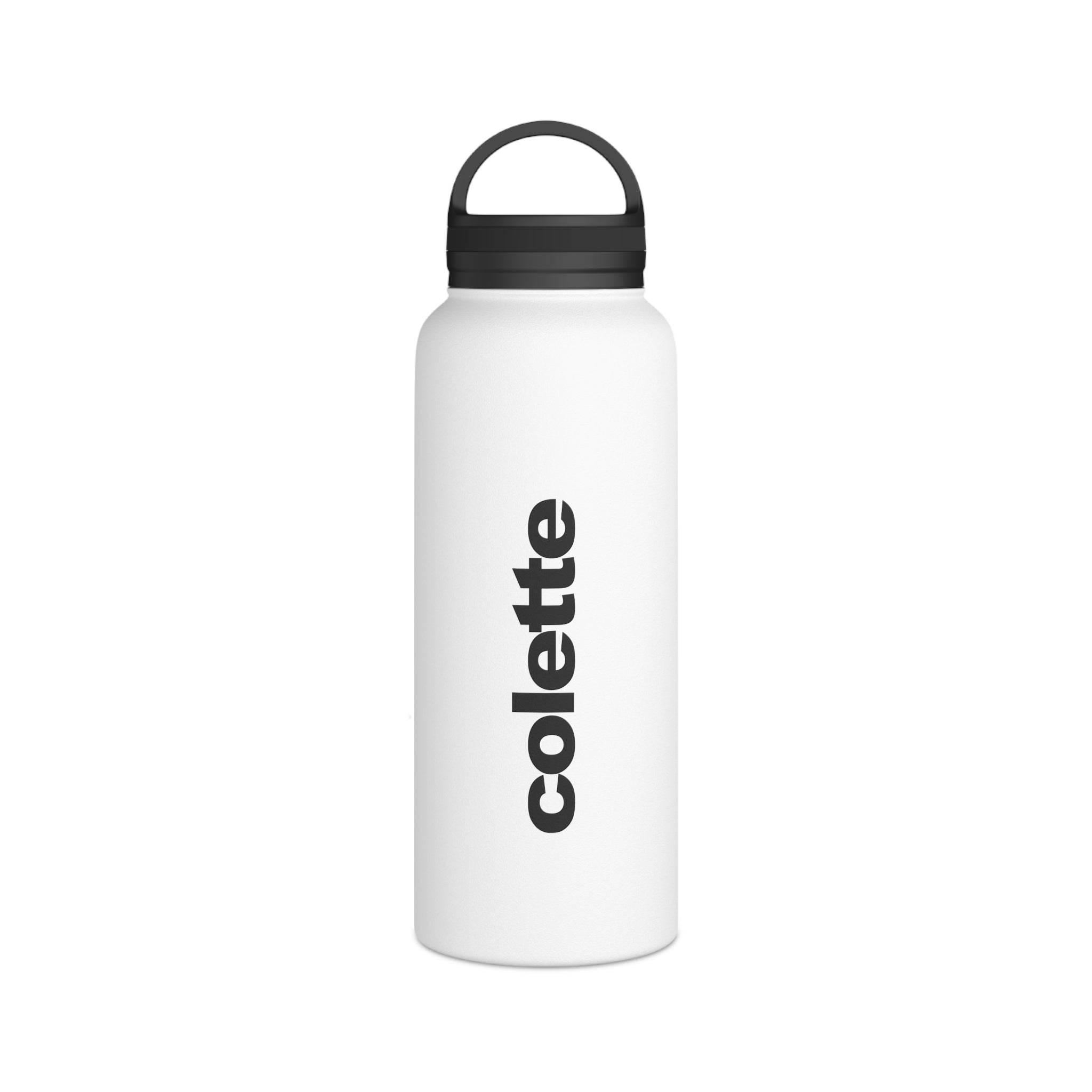 Insulated Stainless Steel Water Bottle with Handle Lid - 'colette' Logo