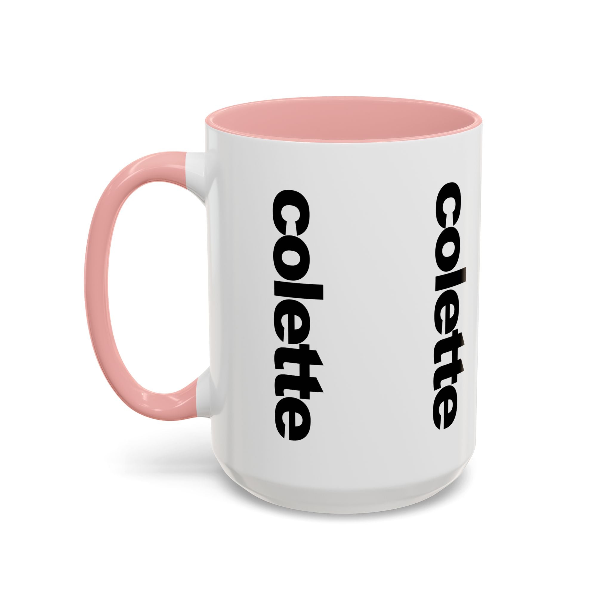 colette Accent Coffee Mug – Color Handle & Interior (11/15oz)