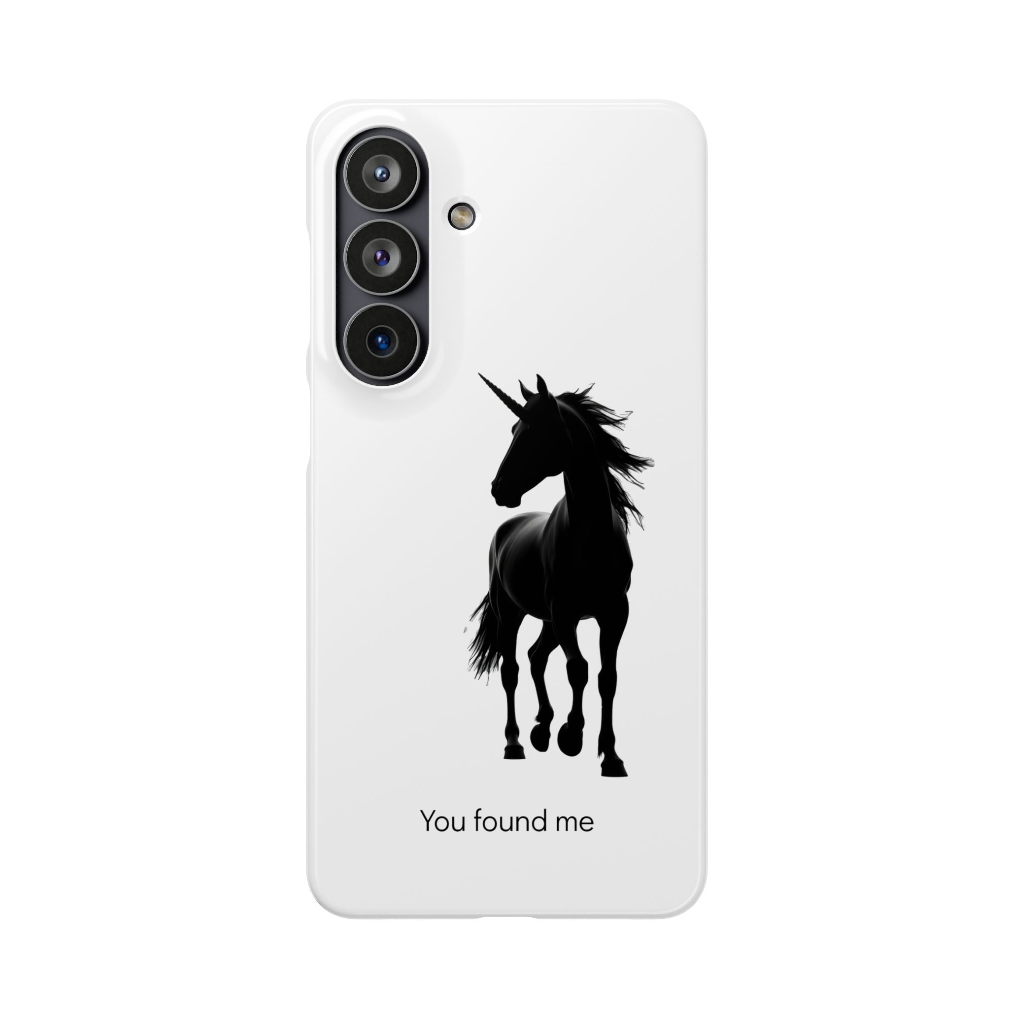 Unicorn Silhouette Phone Case – 'You found me' Protective Snap Case