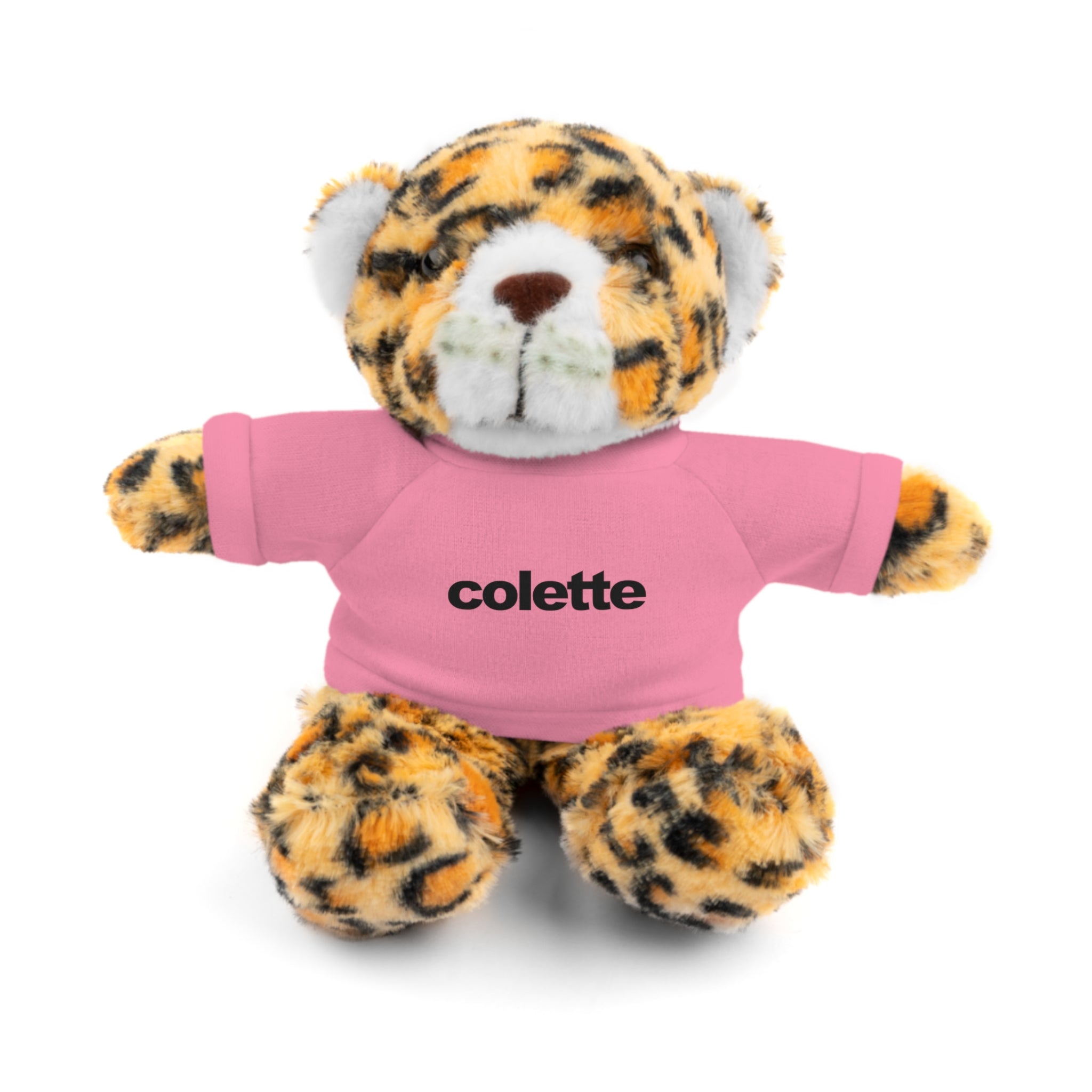 Stuffed Animal with 'colette' Logo Tee - 6 ANIMALS & 6 COLORS