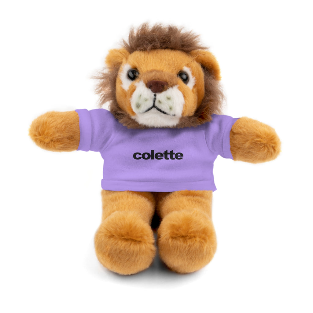Stuffed Animal with 'colette' Logo Tee - 6 ANIMALS & 6 COLORS