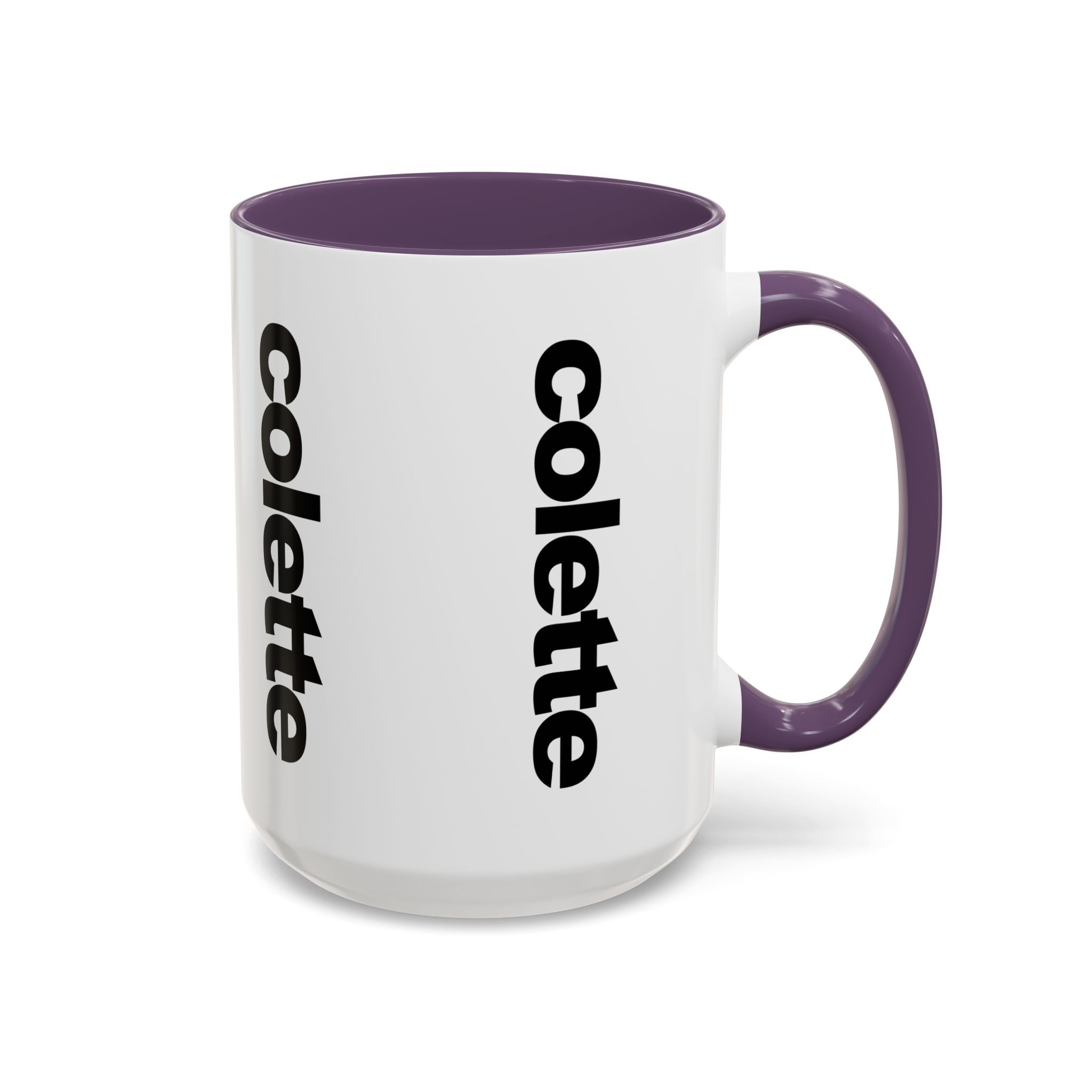 colette Accent Coffee Mug – Color Handle & Interior (11/15oz)