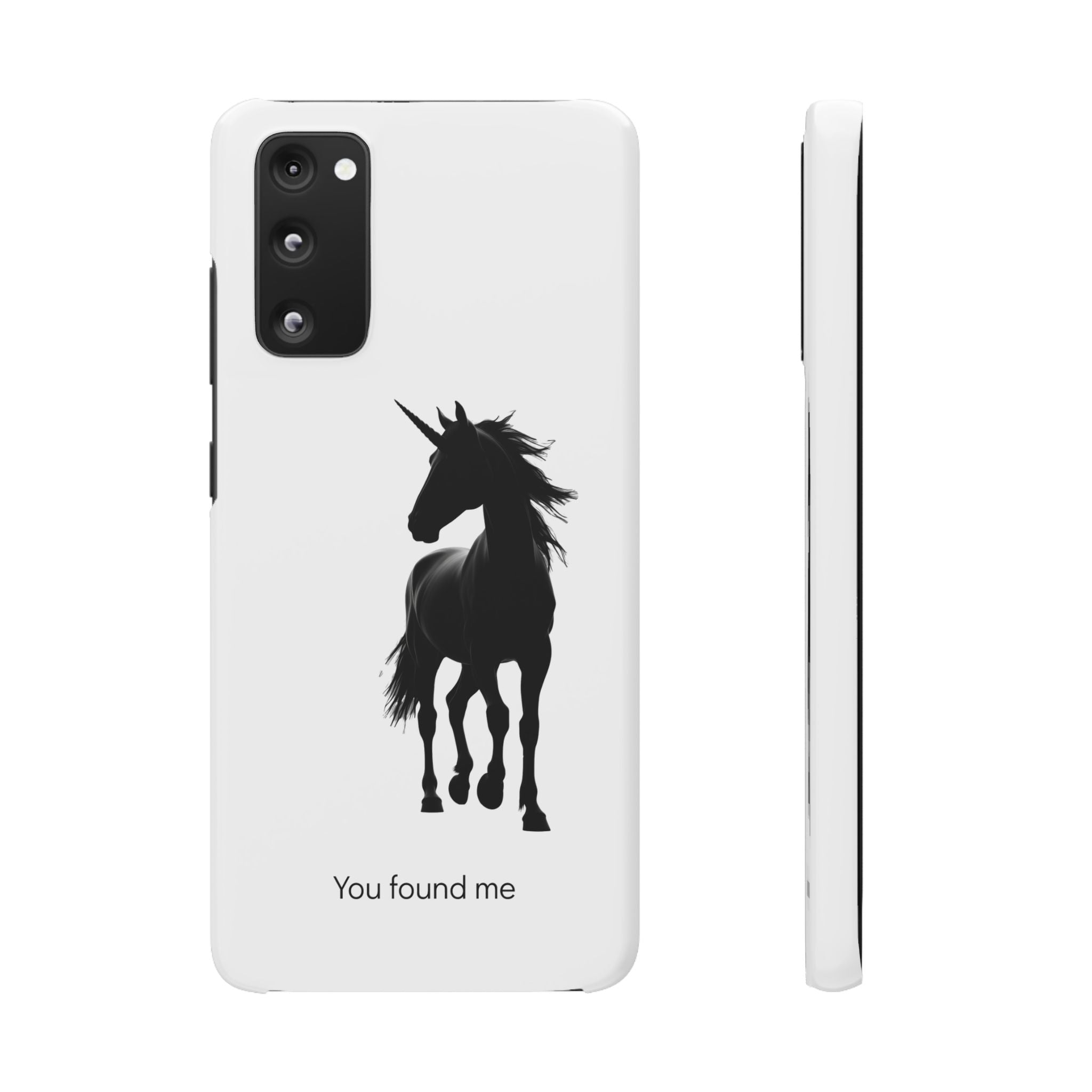 Unicorn Silhouette Phone Case – 'You found me' Protective Snap Case