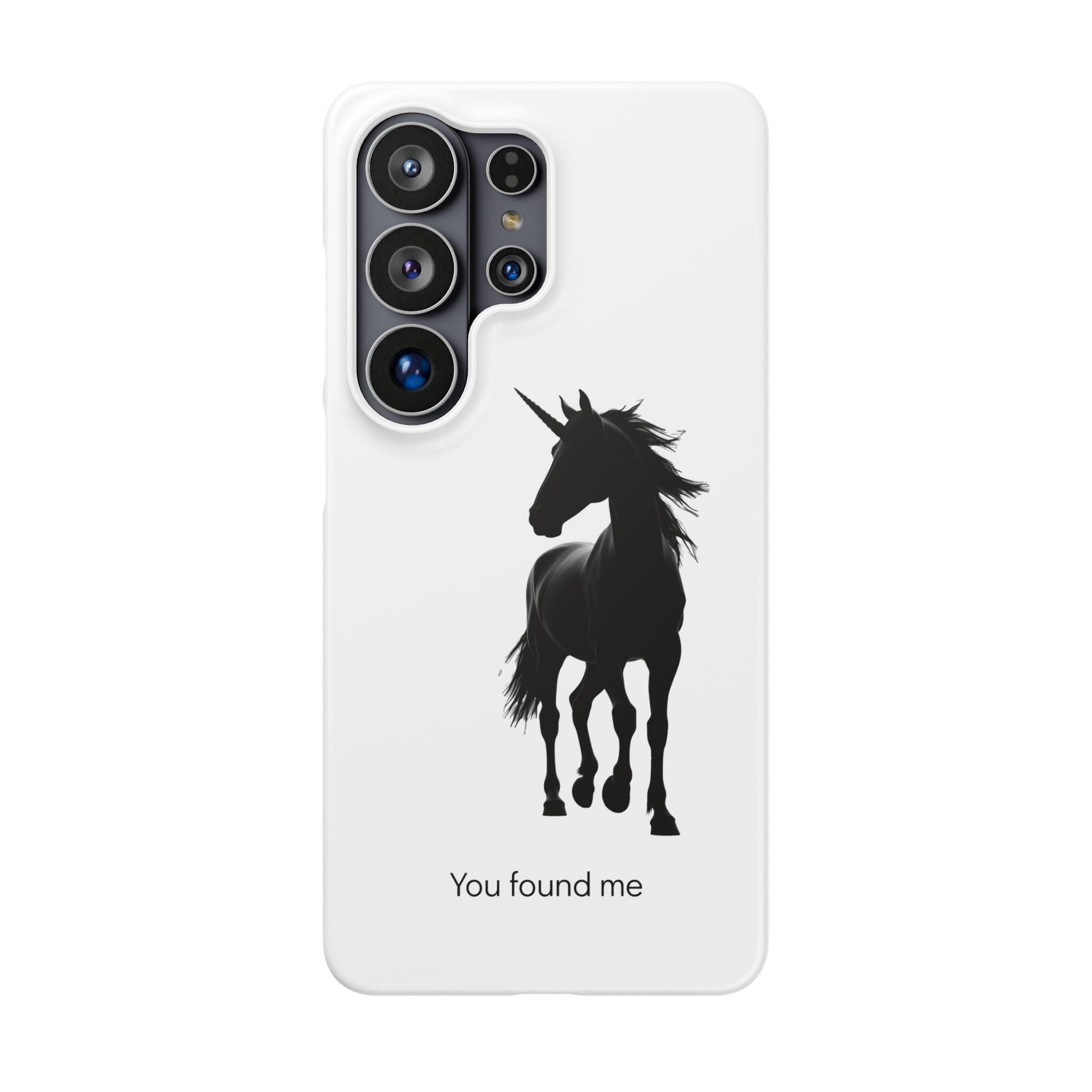 Unicorn Silhouette Phone Case – 'You found me' Protective Snap Case
