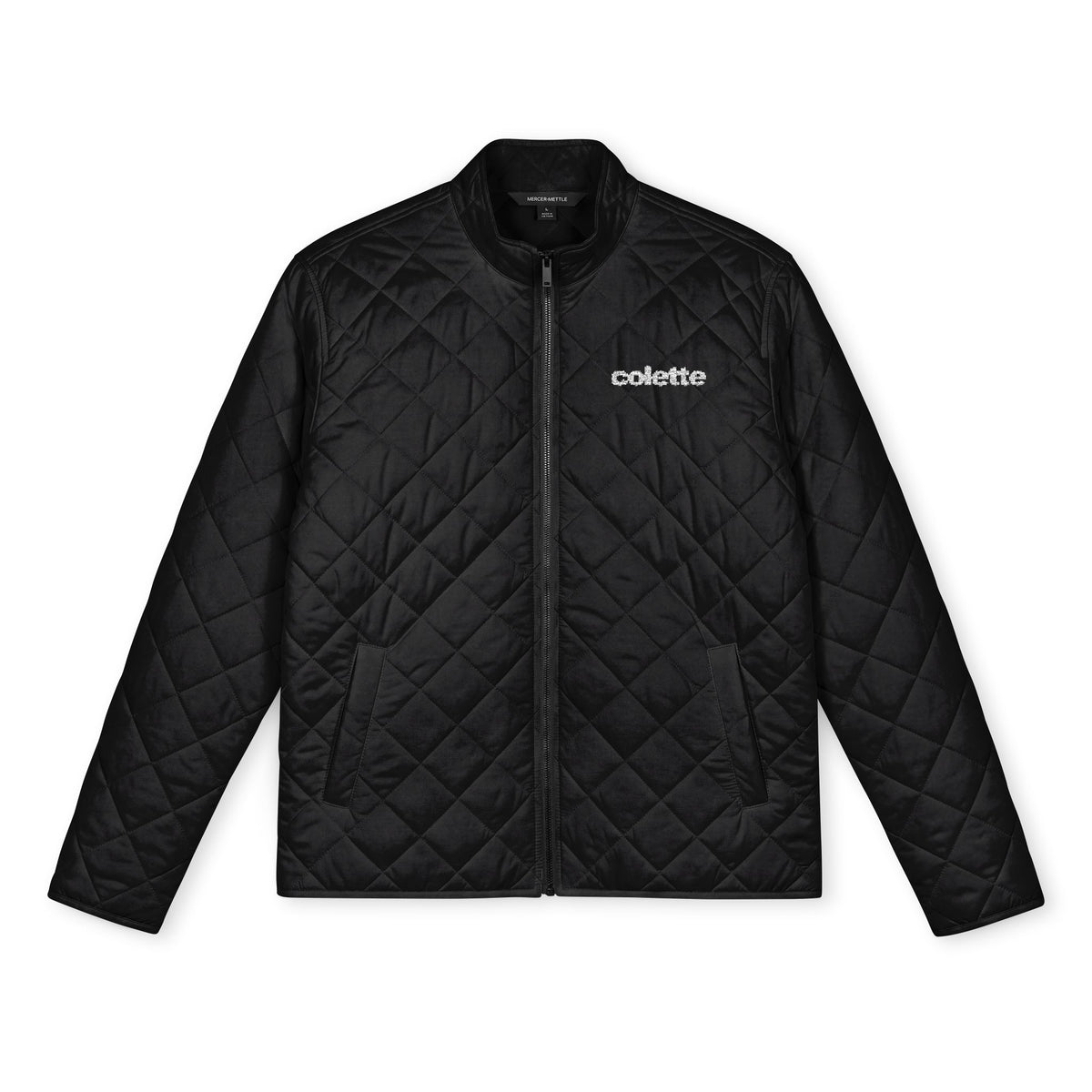 Quilted Embroidered Men's Jacket — colette Logo Full-Zip