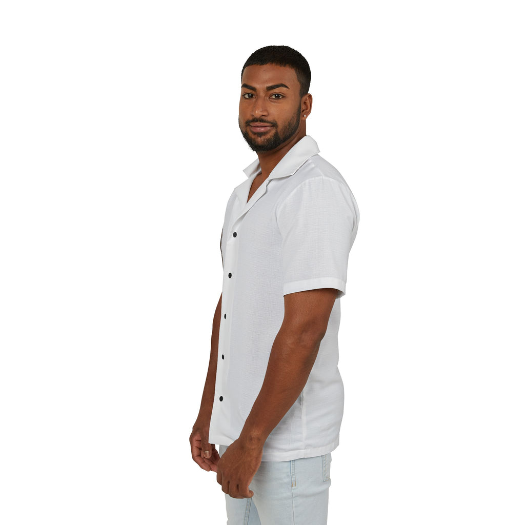 Off-Center Pineapple Camp Shirt -Tropical Hawaiian Shirt for Men