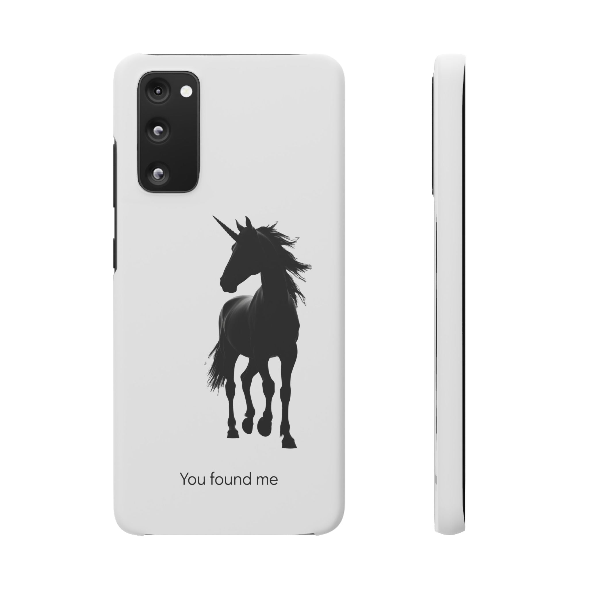 Unicorn Silhouette Phone Case – 'You found me' Protective Snap Case