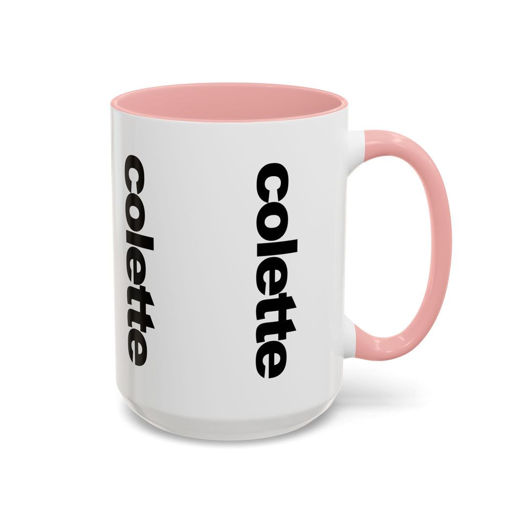colette Accent Coffee Mug – Color Handle & Interior (11/15oz)