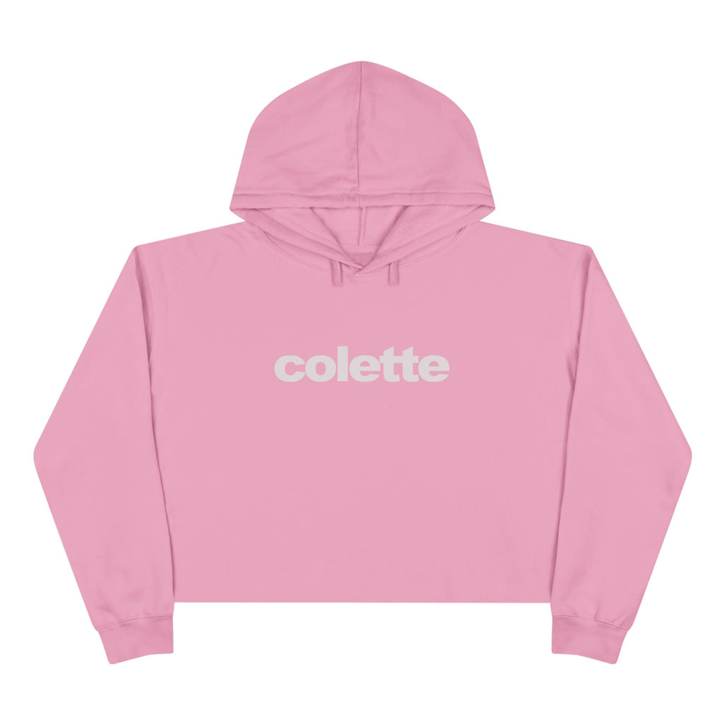 colette Cropped Hoodie — Minimal Logo Crop Sweatshirt