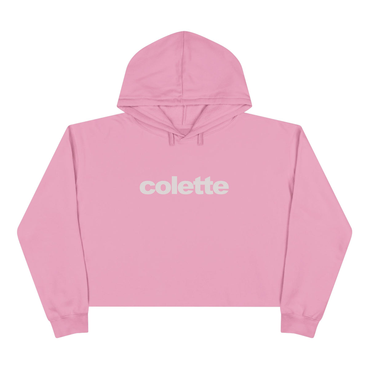 colette Cropped Hoodie — Minimal Logo Crop Sweatshirt
