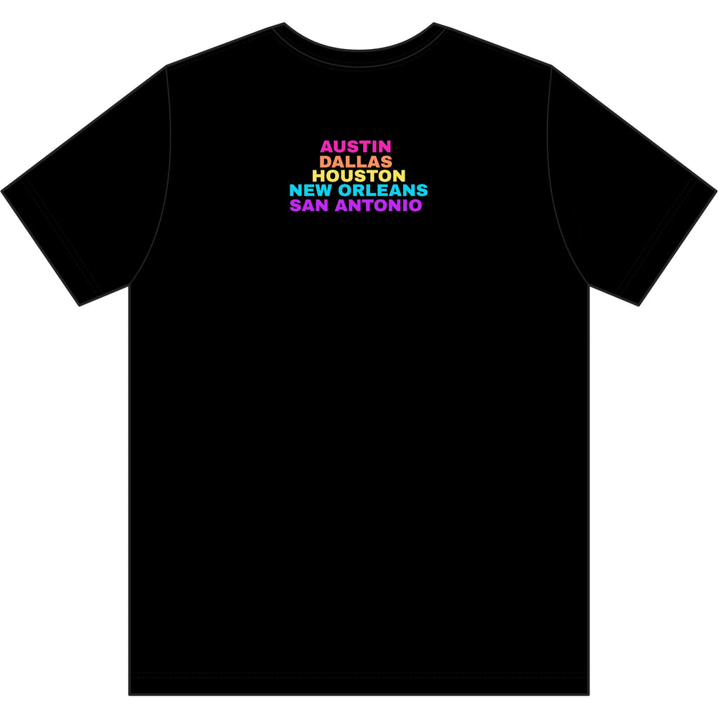 Washed Out colette Retro Rainbow Tee - Repeating Logo Graphic T-Shirt - 10 COLORS