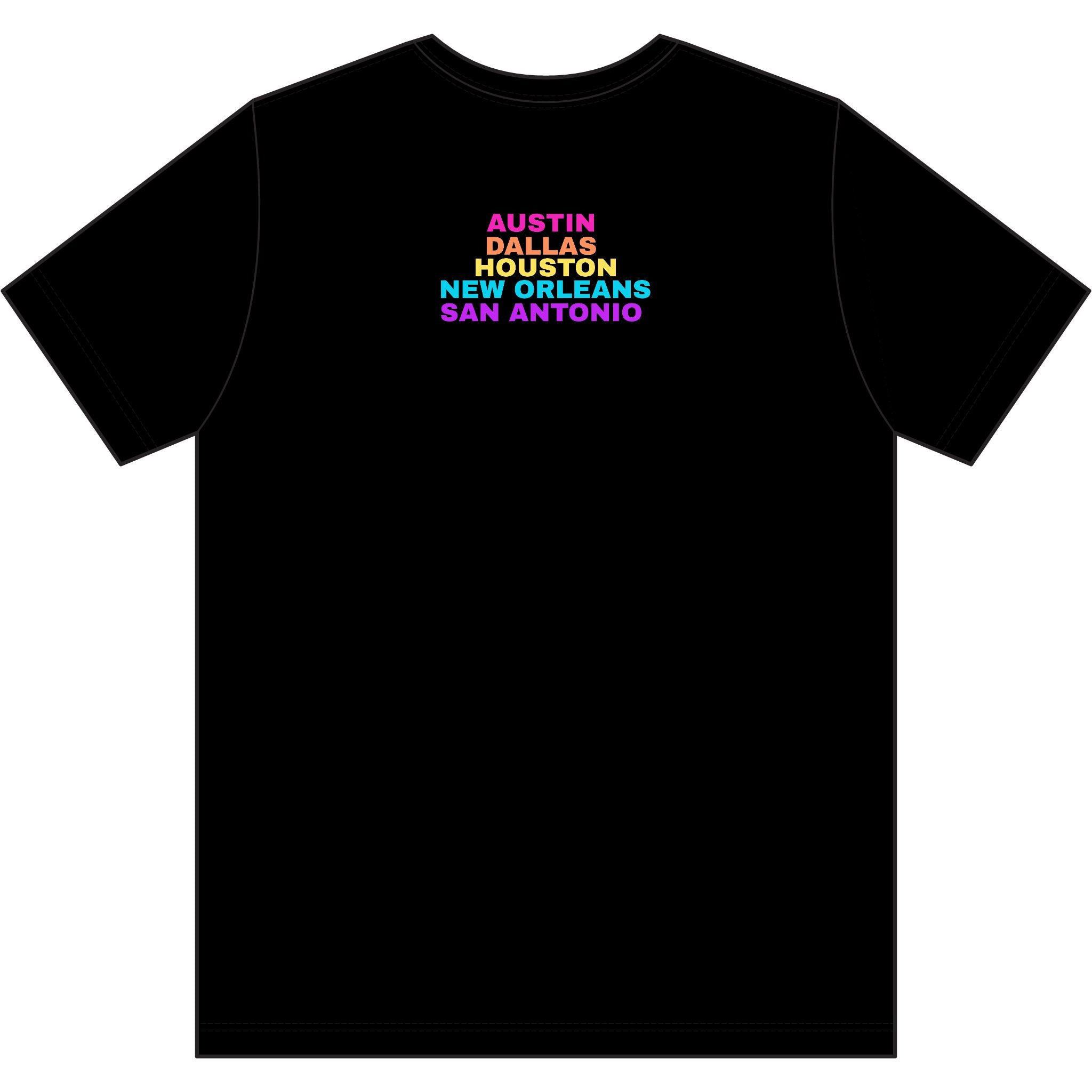 Washed Out colette Retro Rainbow Tee - Repeating Logo Graphic T-Shirt - 10 COLORS