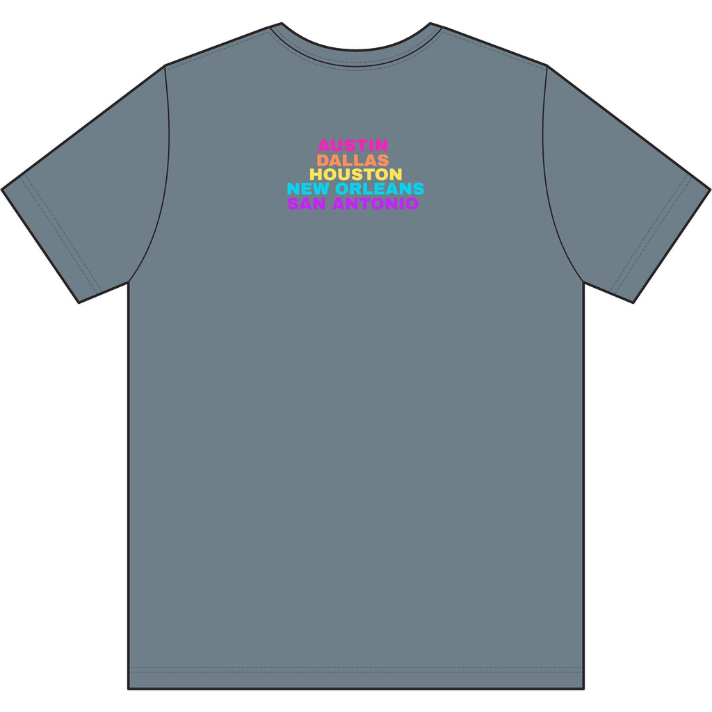 Washed Out colette Retro Rainbow Tee - Repeating Logo Graphic T-Shirt - 10 COLORS