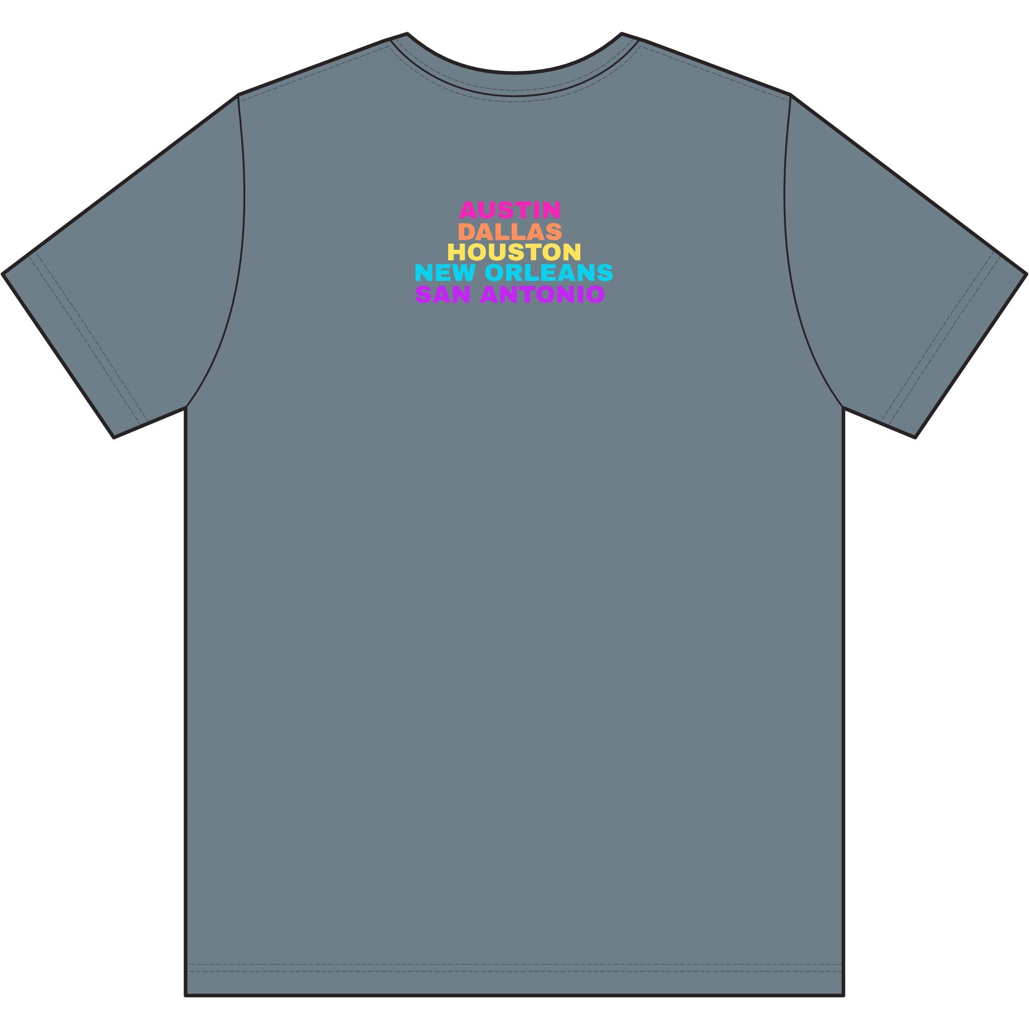 Washed Out colette Retro Rainbow Tee - Repeating Logo Graphic T-Shirt - 10 COLORS