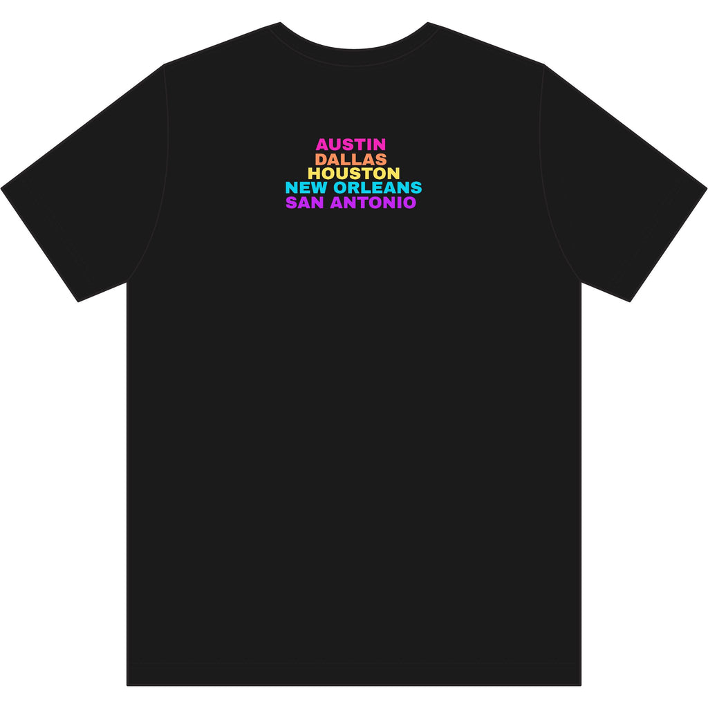 Washed Out colette Retro Rainbow Tee - Repeating Logo Graphic T-Shirt - 10 COLORS