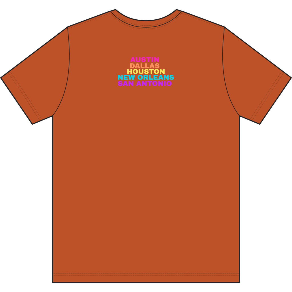 Washed Out colette Retro Rainbow Tee - Repeating Logo Graphic T-Shirt - 10 COLORS