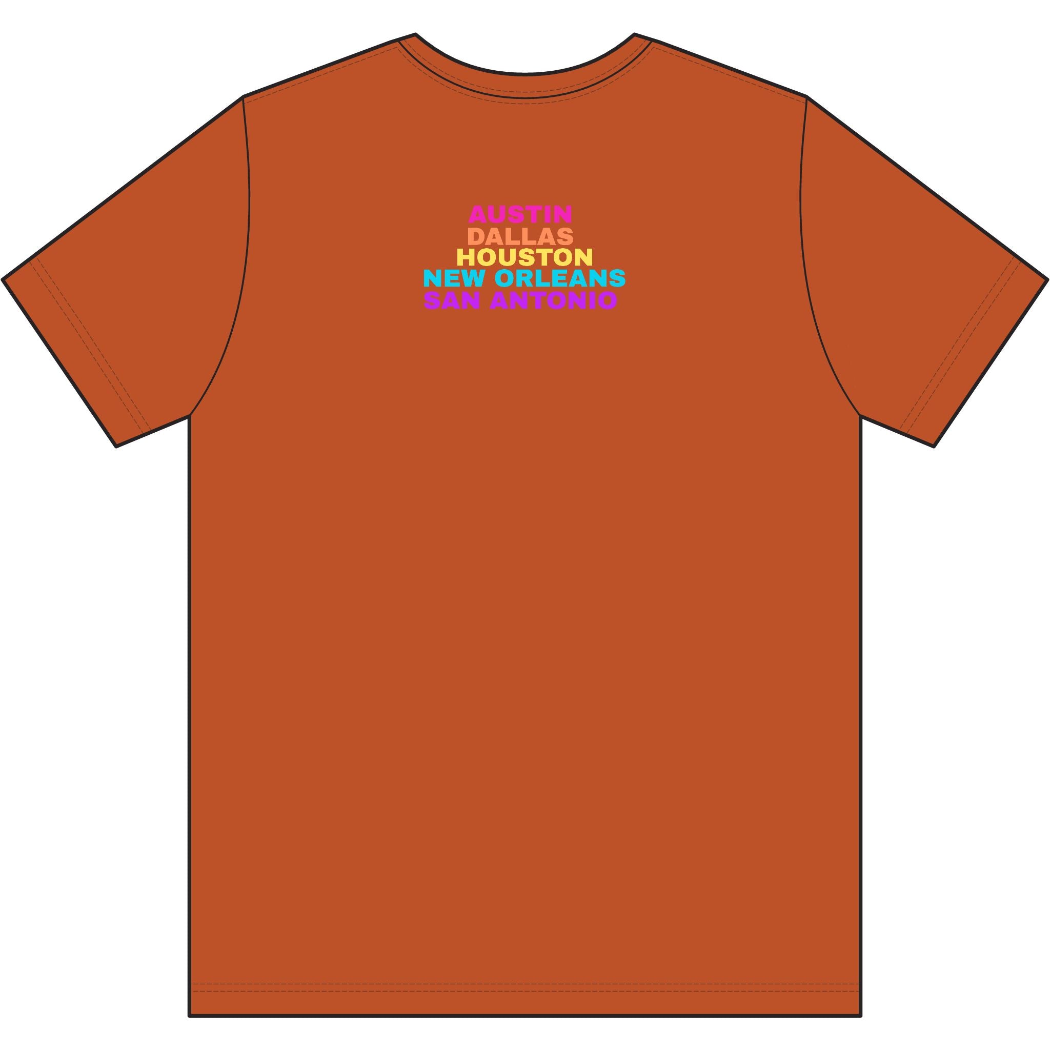 Washed Out colette Retro Rainbow Tee - Repeating Logo Graphic T-Shirt - 10 COLORS