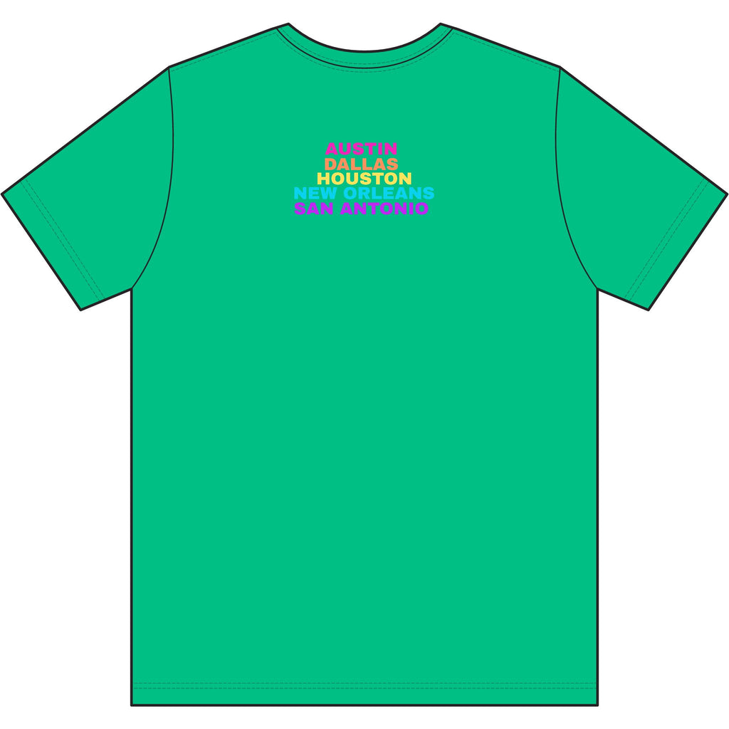 Washed Out colette Retro Rainbow Tee - Repeating Logo Graphic T-Shirt - 10 COLORS