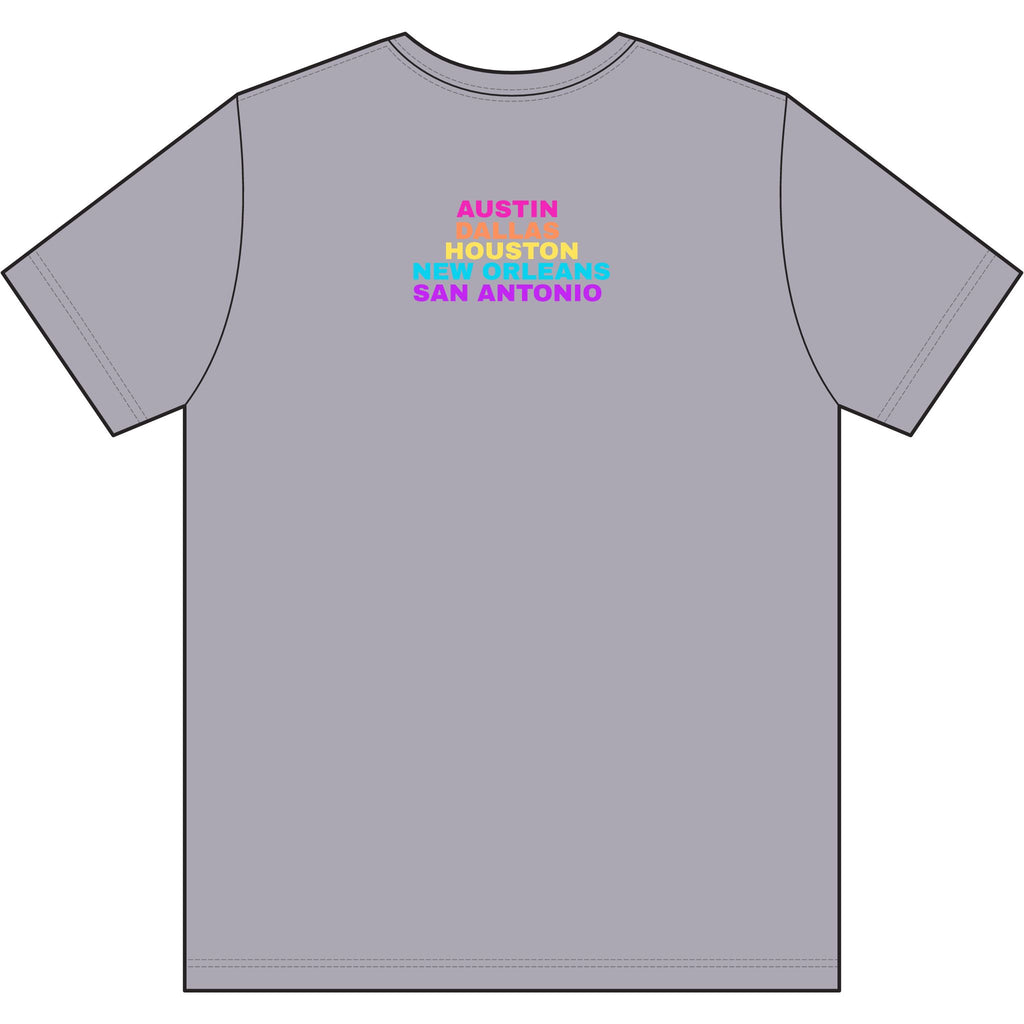 Washed Out colette Retro Rainbow Tee - Repeating Logo Graphic T-Shirt - 10 COLORS