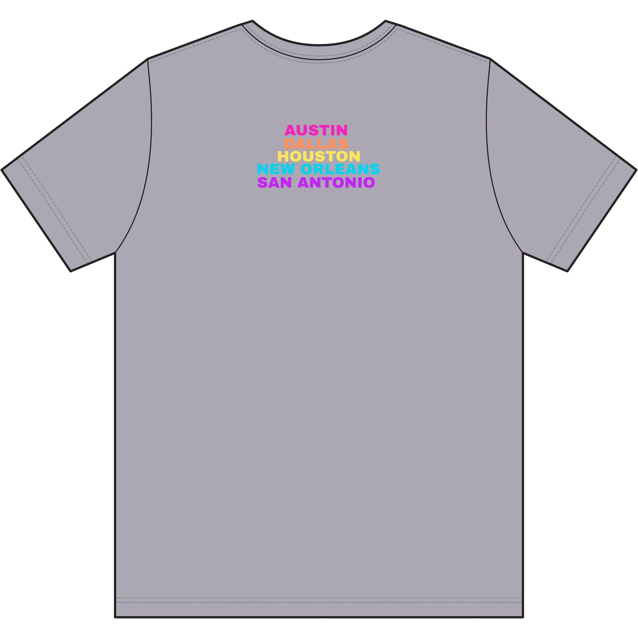 Washed Out colette Retro Rainbow Tee - Repeating Logo Graphic T-Shirt - 10 COLORS
