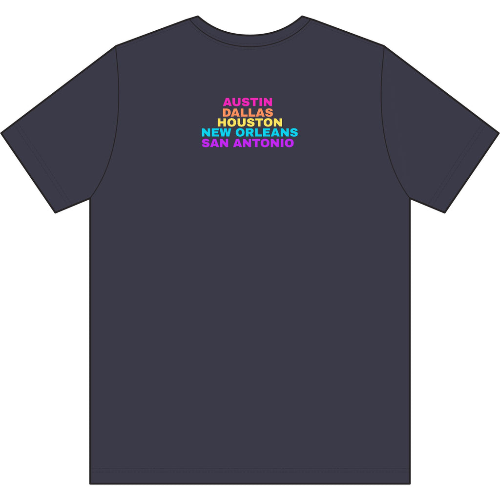 Washed Out colette Retro Rainbow Tee - Repeating Logo Graphic T-Shirt - 10 COLORS