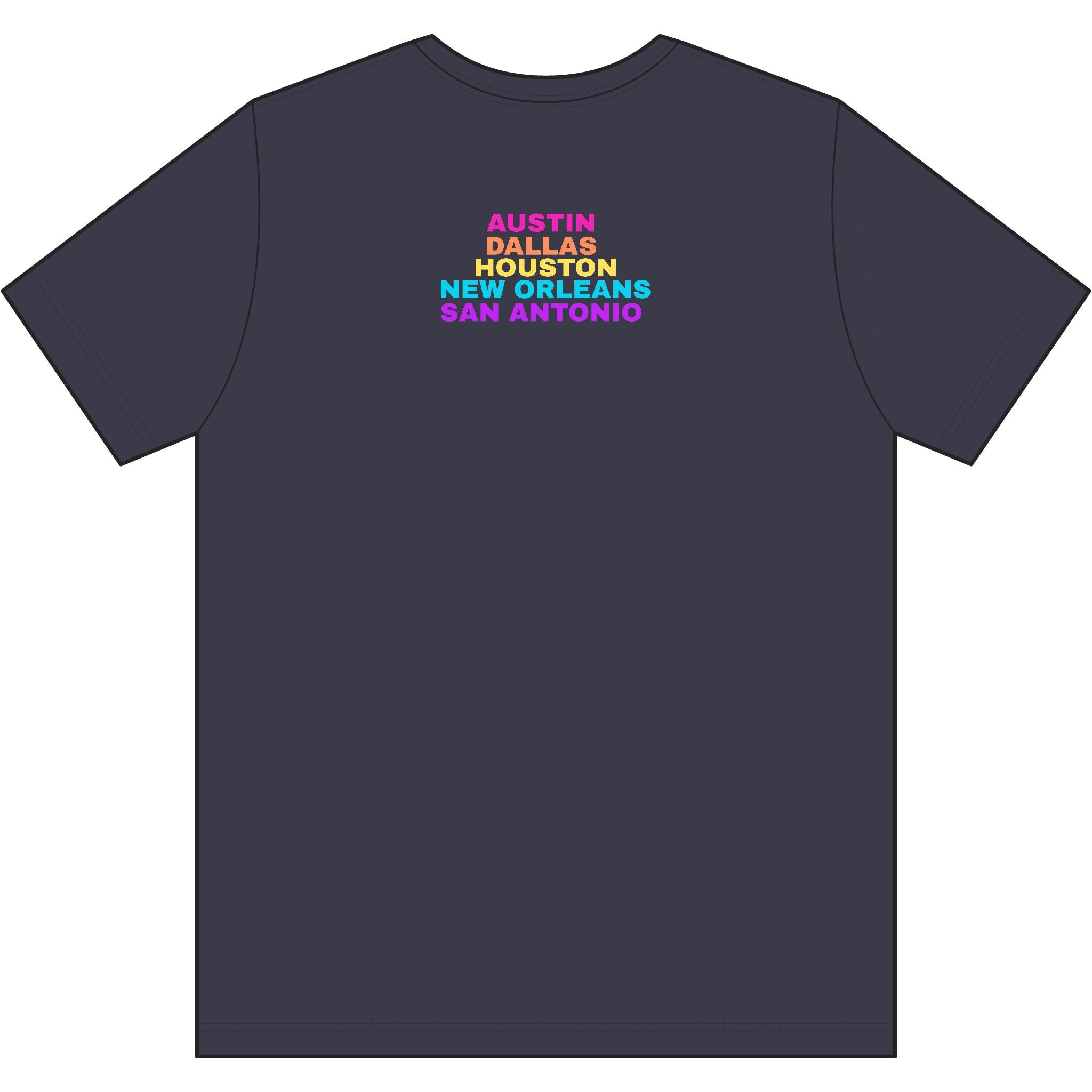 Washed Out colette Retro Rainbow Tee - Repeating Logo Graphic T-Shirt - 10 COLORS