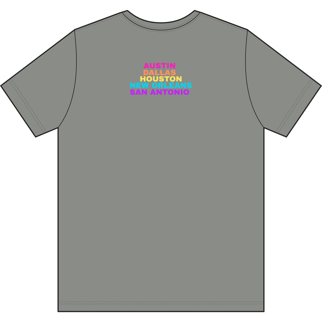 Washed Out colette Retro Rainbow Tee - Repeating Logo Graphic T-Shirt - 10 COLORS