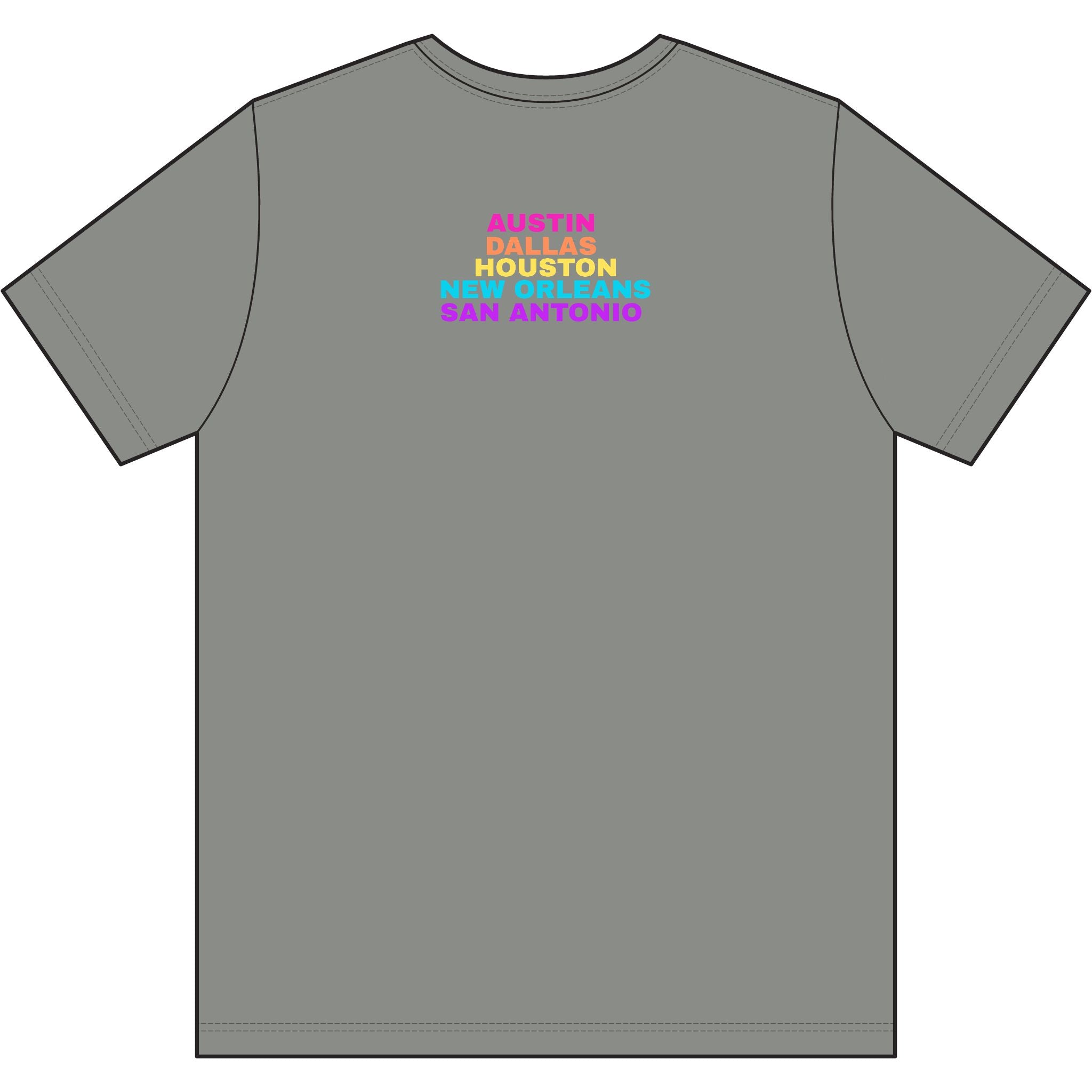 Washed Out colette Retro Rainbow Tee - Repeating Logo Graphic T-Shirt - 10 COLORS