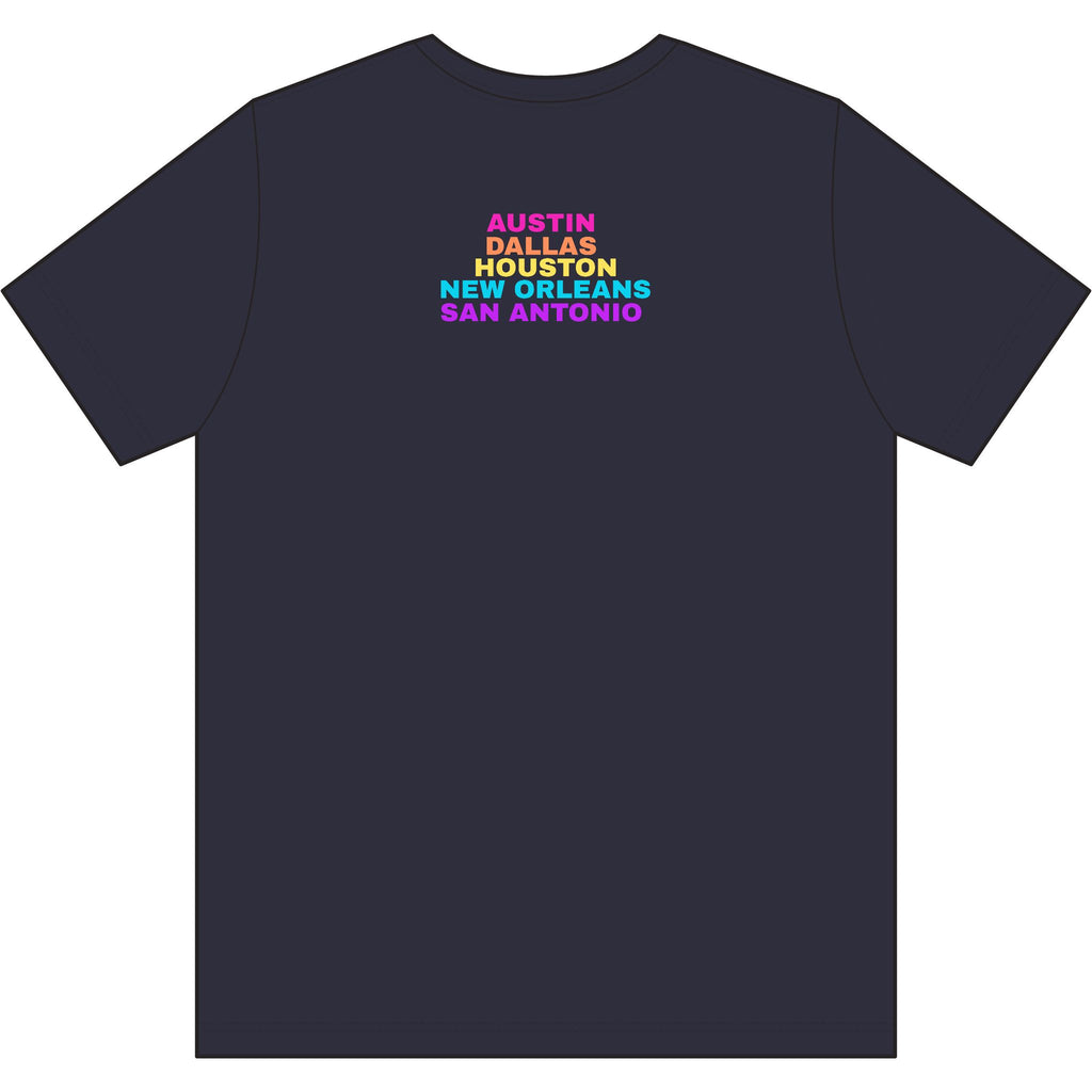 Washed Out colette Retro Rainbow Tee - Repeating Logo Graphic T-Shirt - 10 COLORS