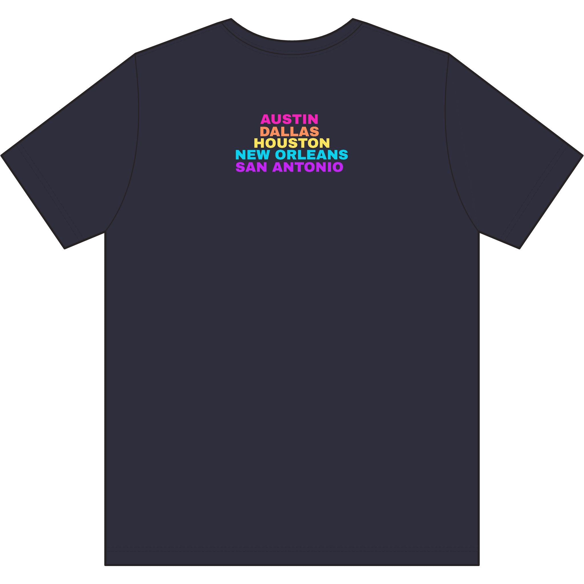 Washed Out colette Retro Rainbow Tee - Repeating Logo Graphic T-Shirt - 10 COLORS
