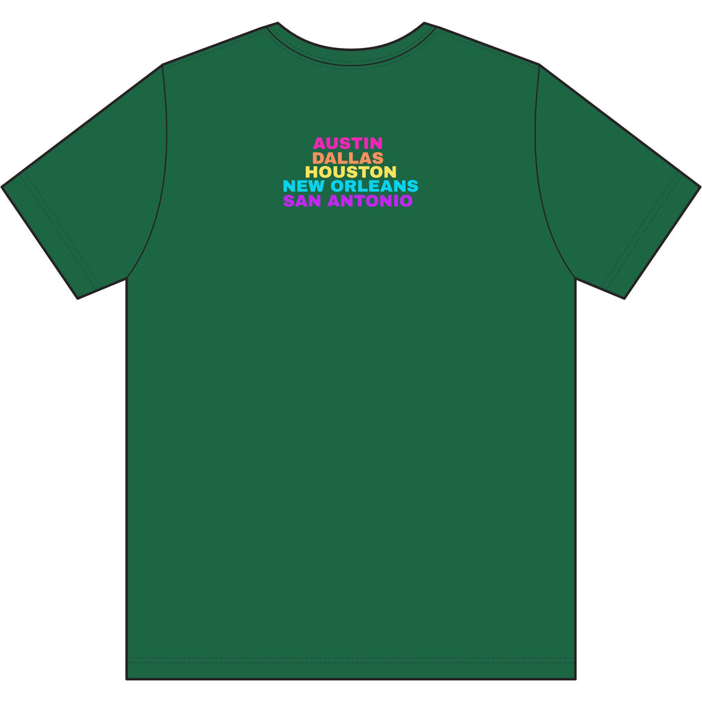 Washed Out colette Retro Rainbow Tee - Repeating Logo Graphic T-Shirt - 10 COLORS