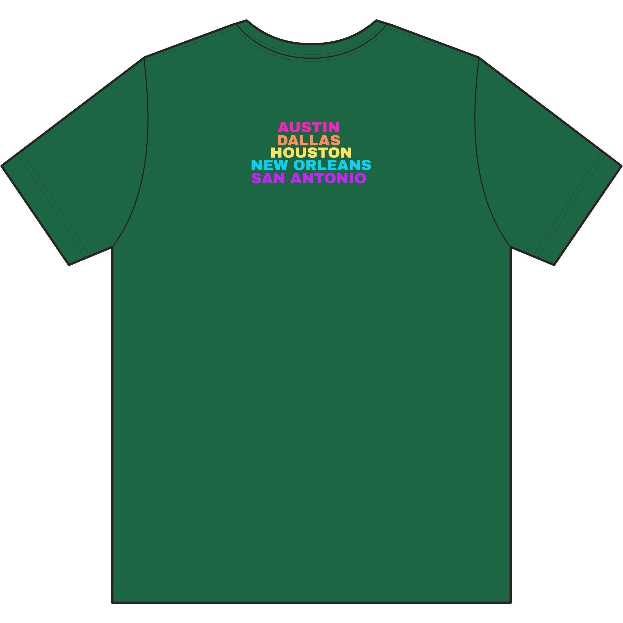 Washed Out colette Retro Rainbow Tee - Repeating Logo Graphic T-Shirt - 10 COLORS