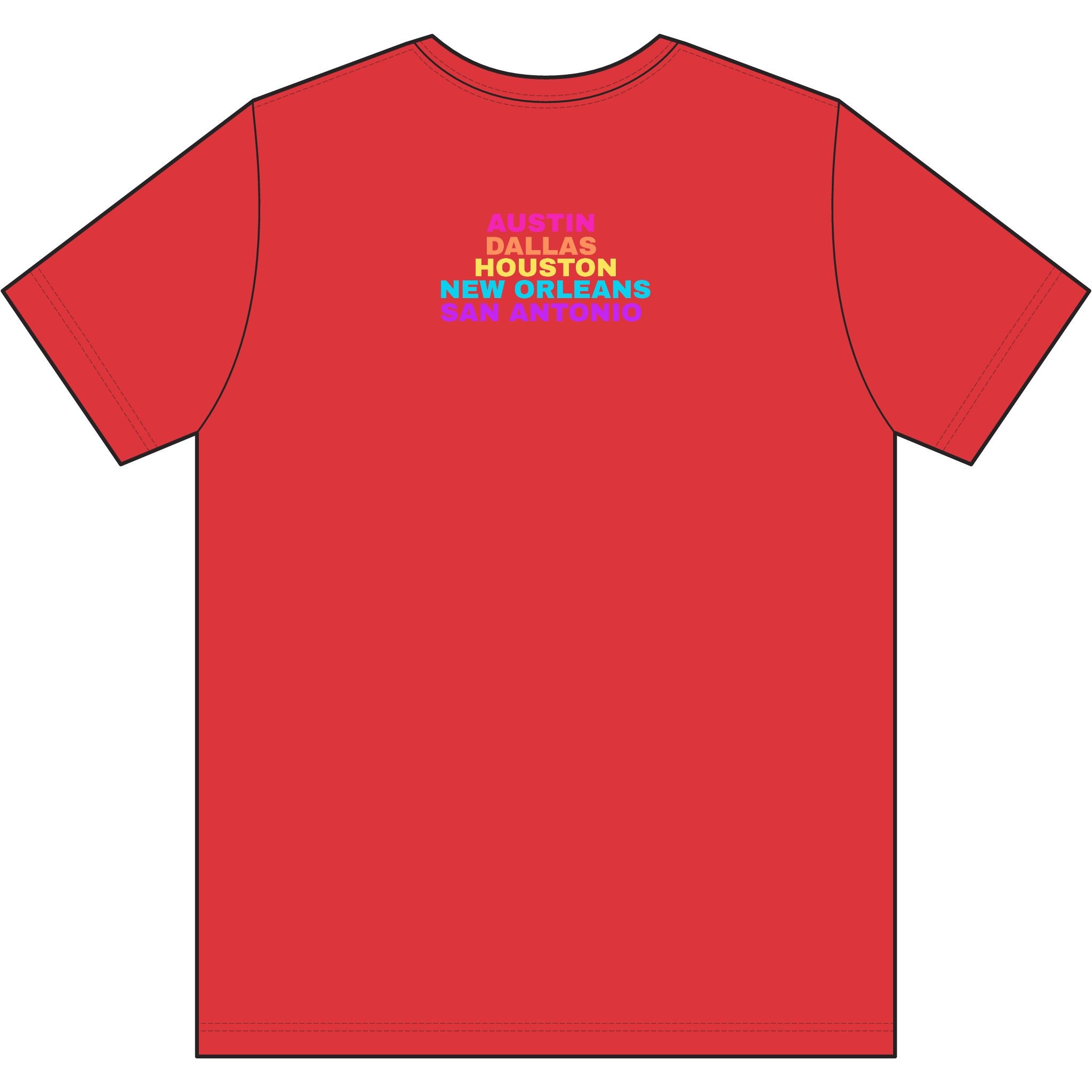 Washed Out colette Retro Rainbow Tee - Repeating Logo Graphic T-Shirt - 10 COLORS