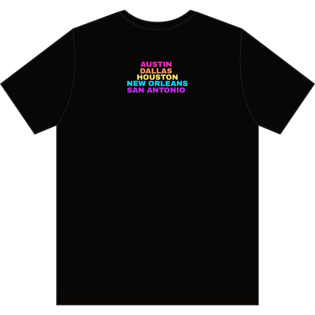 Washed Out colette Retro Rainbow Tee - Repeating Logo Graphic T-Shirt - 10 COLORS