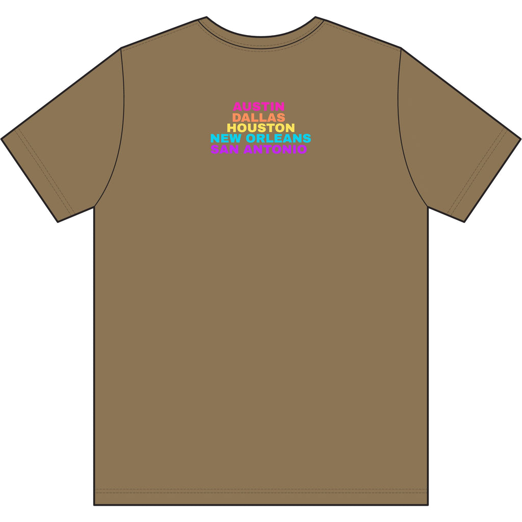 Washed Out colette Retro Rainbow Tee - Repeating Logo Graphic T-Shirt - 10 COLORS
