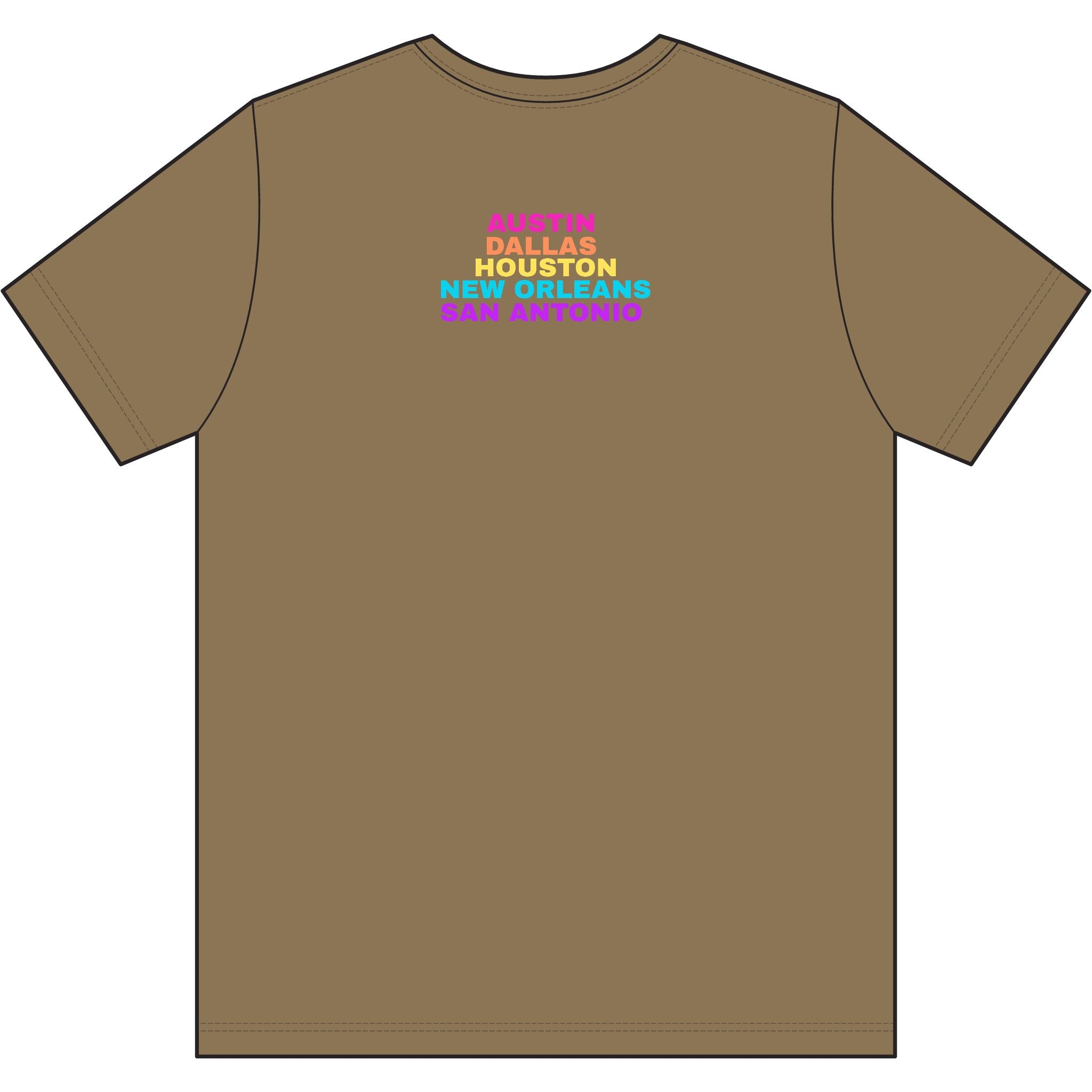 Washed Out colette Retro Rainbow Tee - Repeating Logo Graphic T-Shirt - 10 COLORS