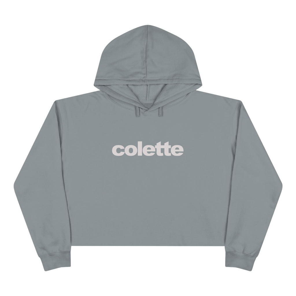 colette Cropped Hoodie — Minimal Logo Crop Sweatshirt