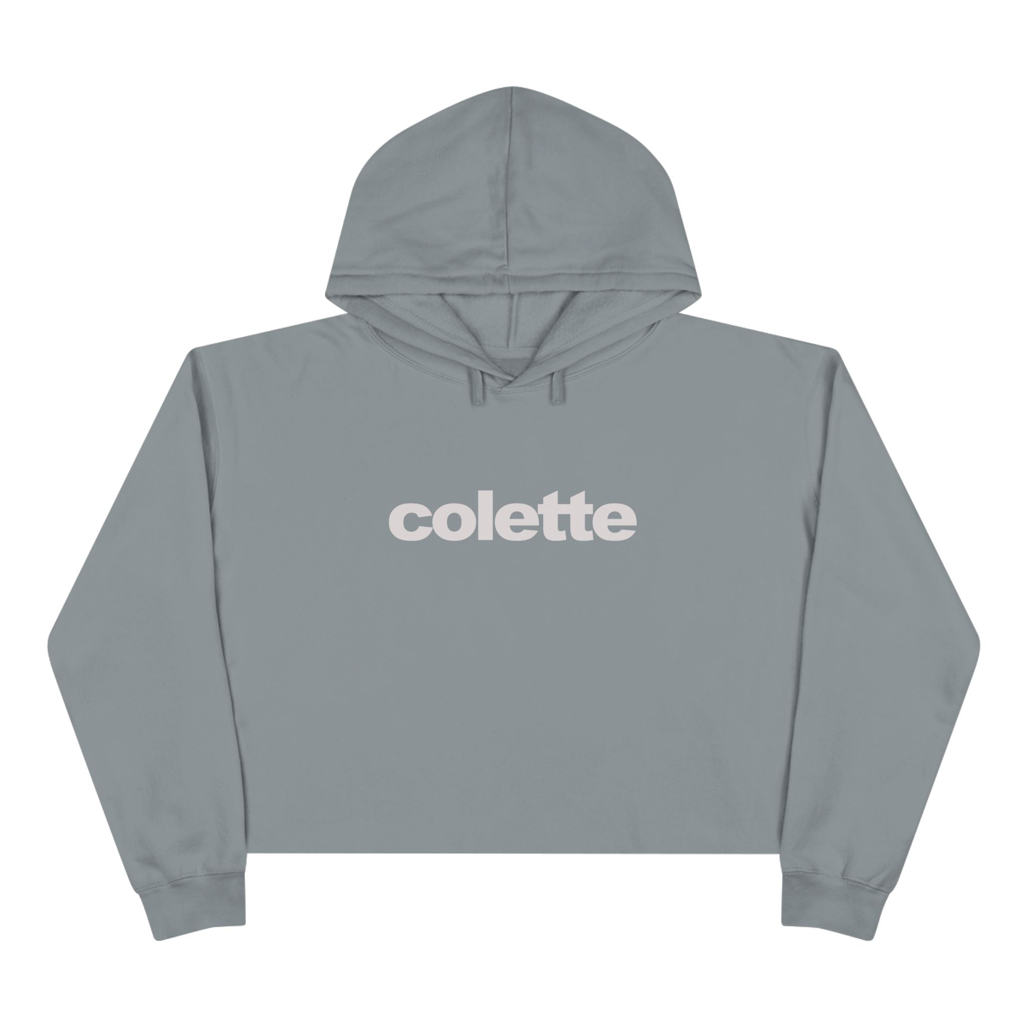 colette Cropped Hoodie — Minimal Logo Crop Sweatshirt