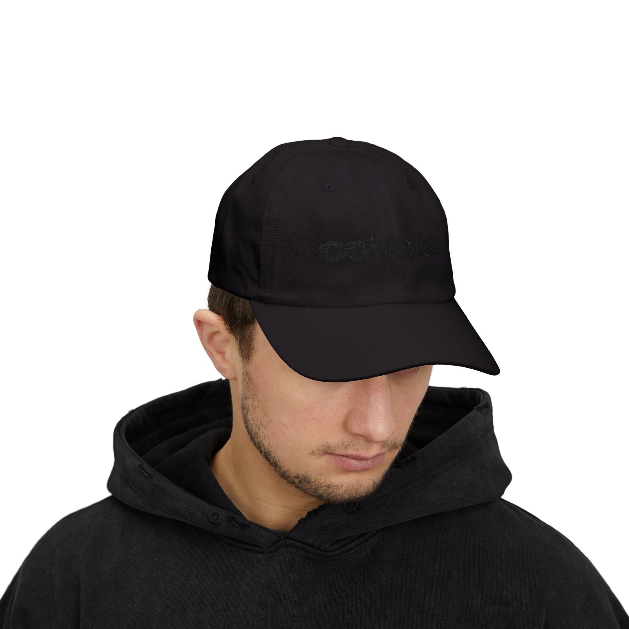 colette Embroidered Dad Cap — Classic Black Baseball Hat