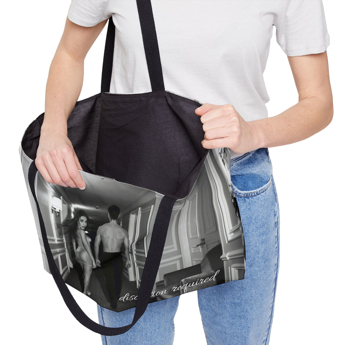 Marmont Weekender Tote Bag – Black & White Couple Photo Travel Tote