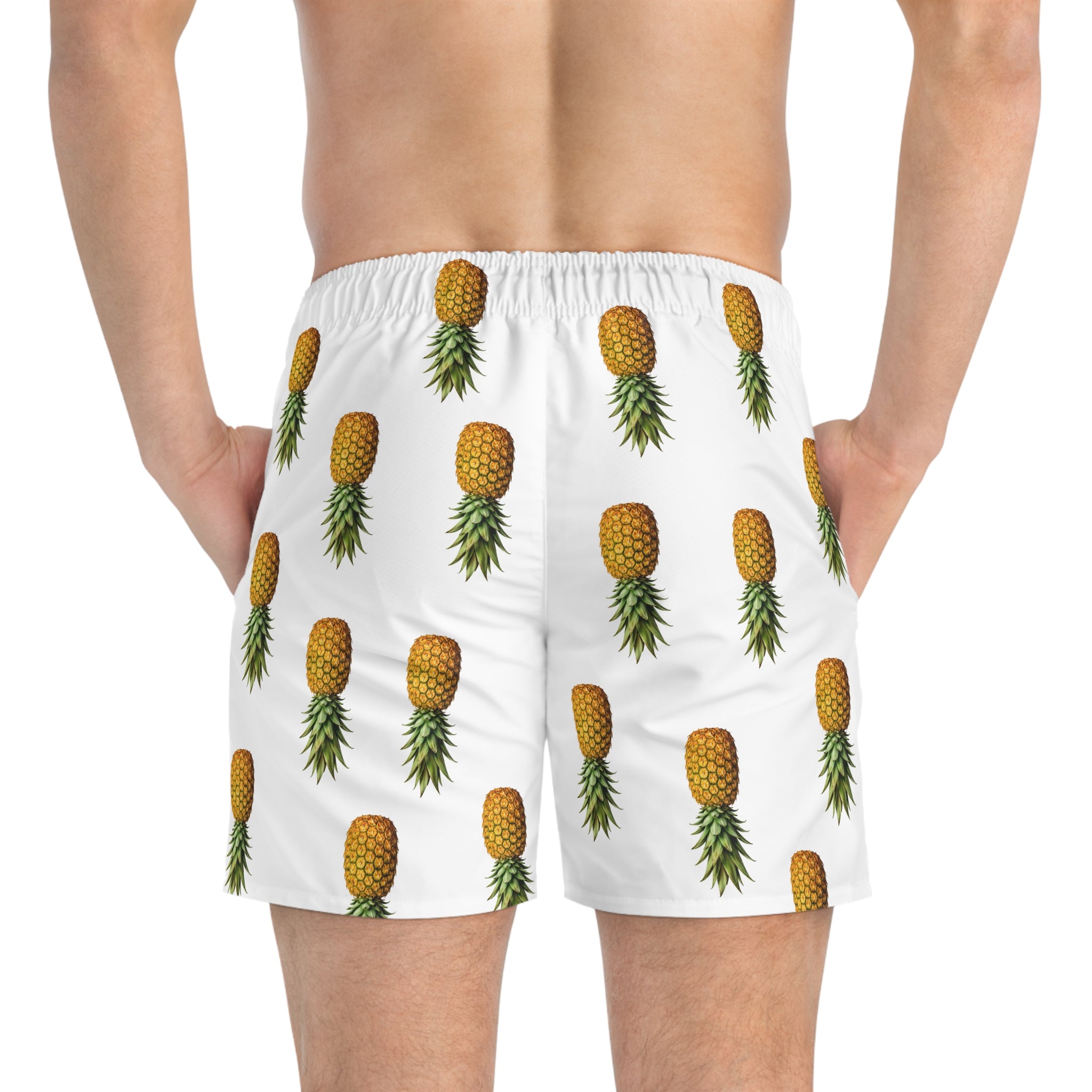 Pineapple Print Swim Trunks