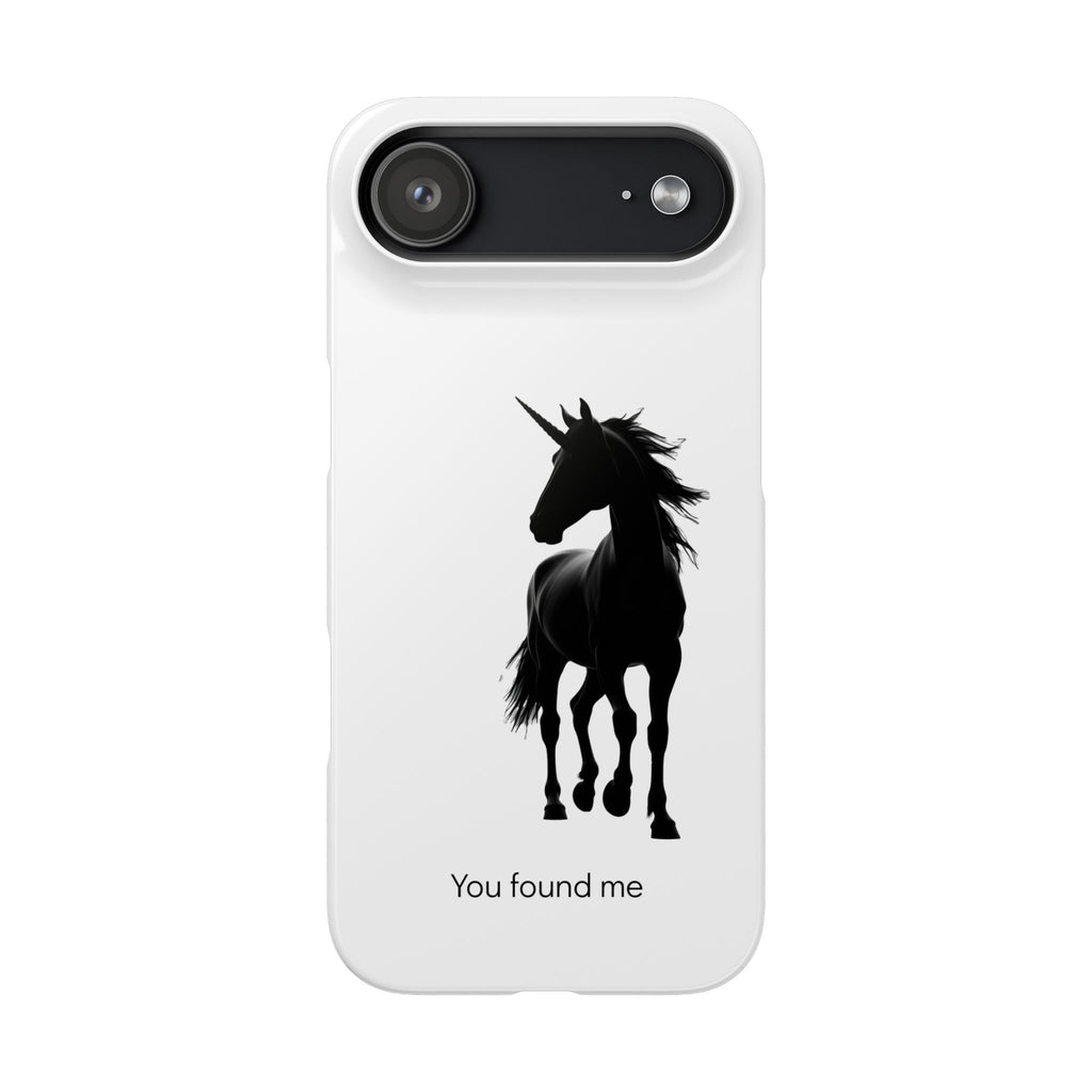 Unicorn Silhouette Phone Case – 'You found me' Protective Snap Case