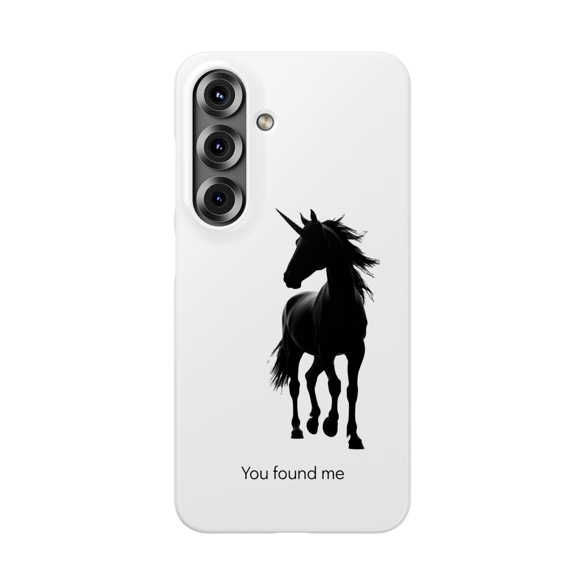 Unicorn Silhouette Phone Case – 'You found me' Protective Snap Case
