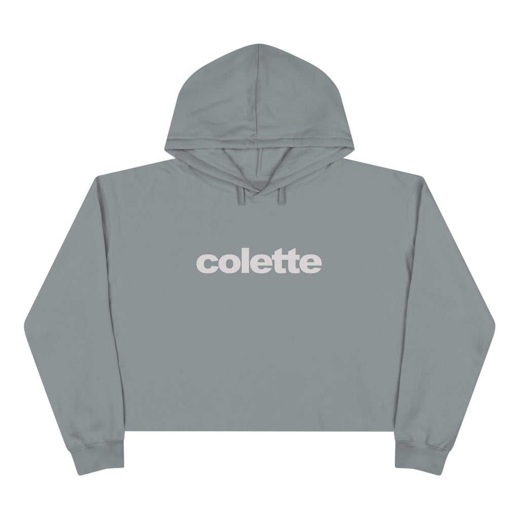 colette Cropped Hoodie — Minimal Logo Crop Sweatshirt