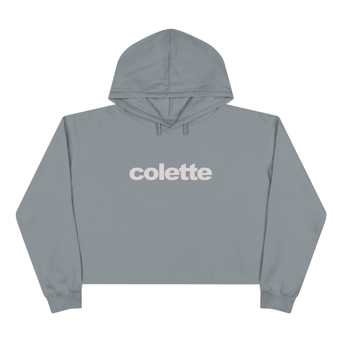 colette Cropped Hoodie — Minimal Logo Crop Sweatshirt