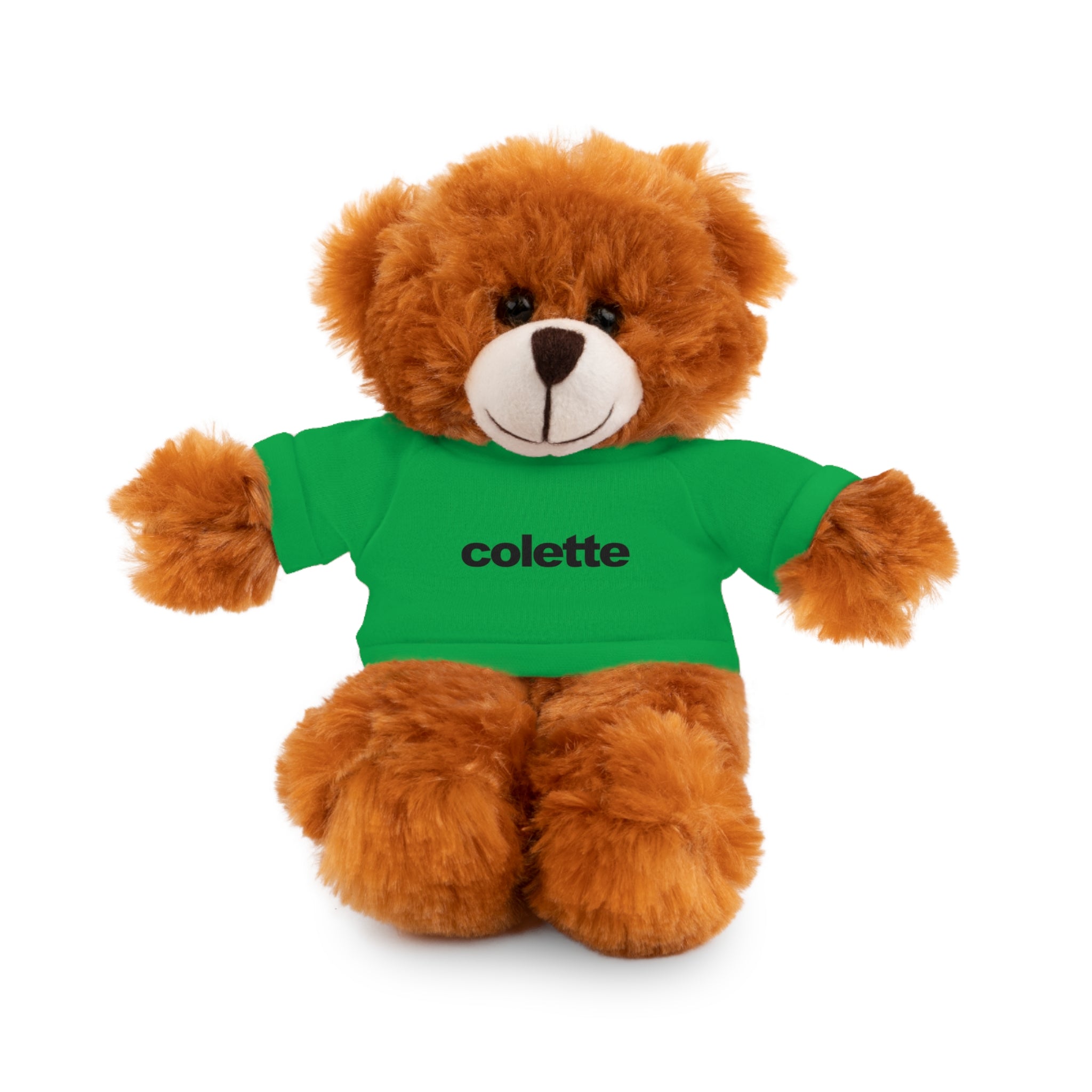 Stuffed Animal with 'colette' Logo Tee - 6 ANIMALS & 6 COLORS