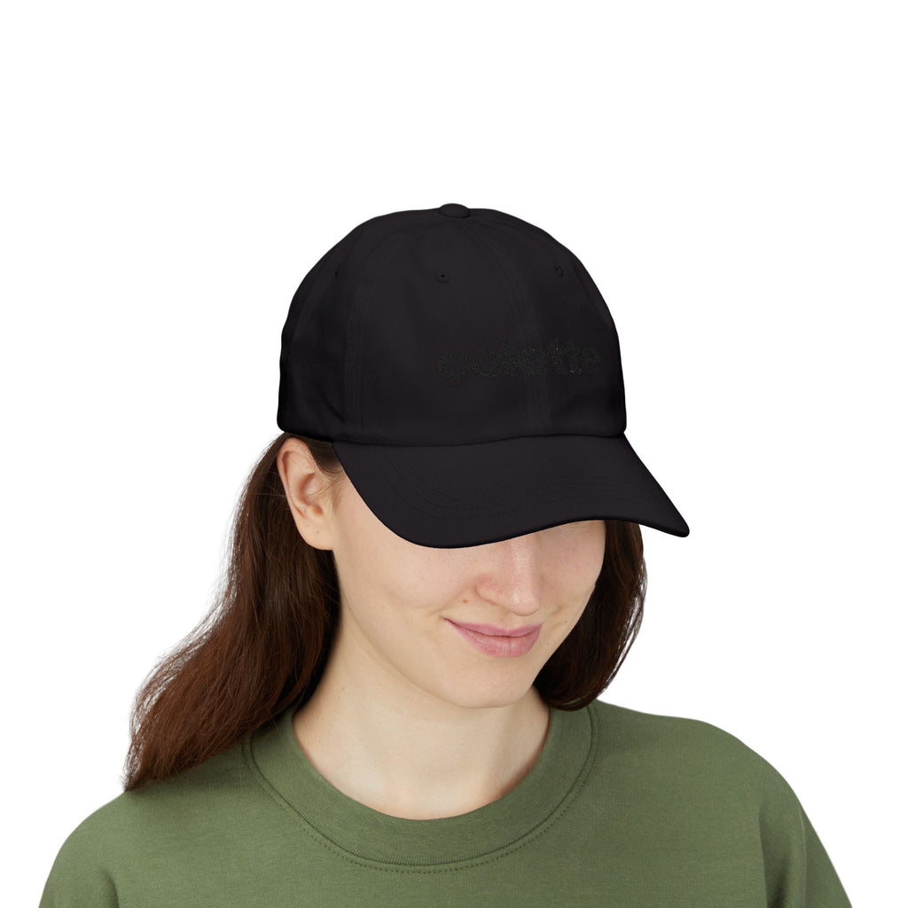 colette Embroidered Dad Cap — Classic Black Baseball Hat