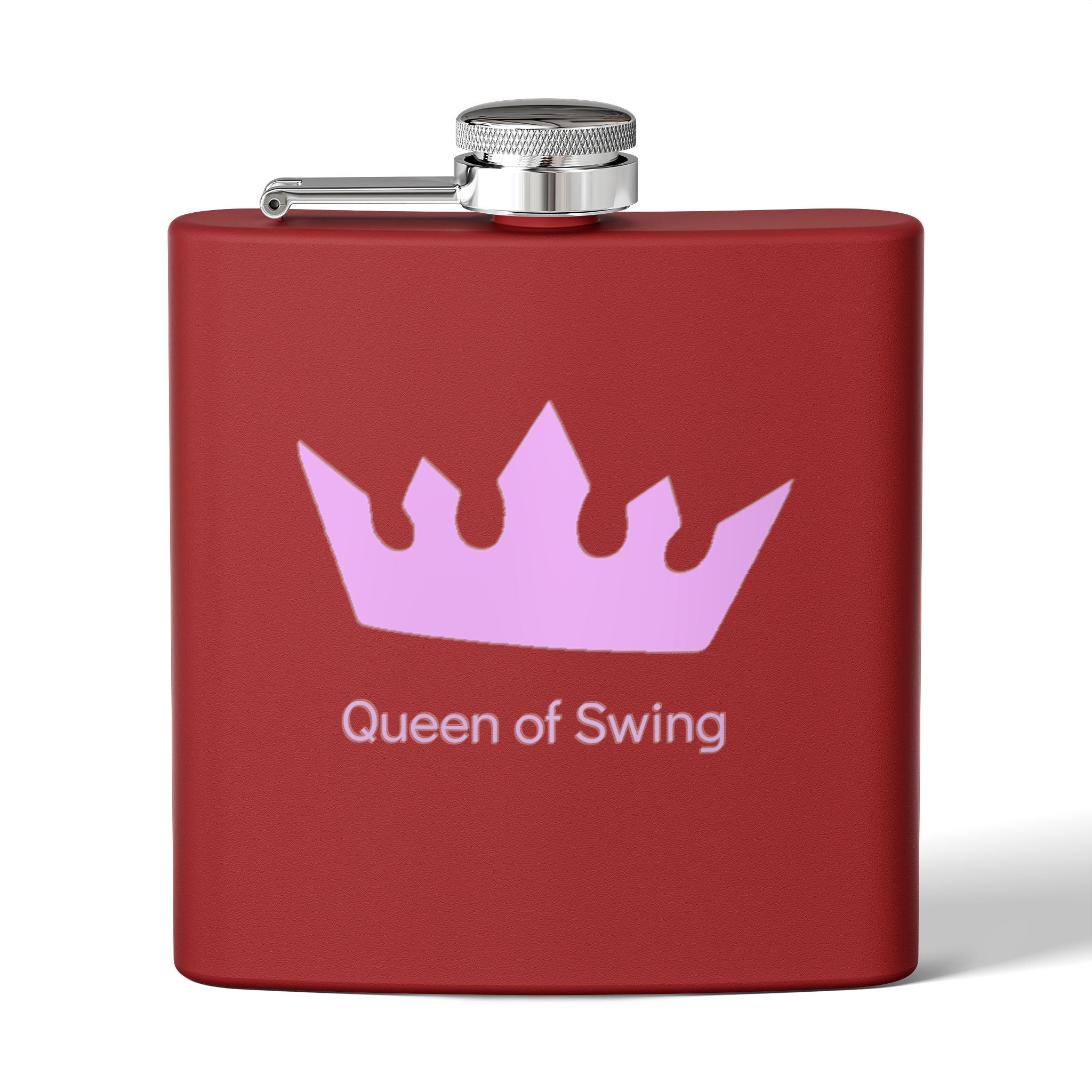 Flask - "Queen of Swing" Stainless Steel 6oz Hip Flask