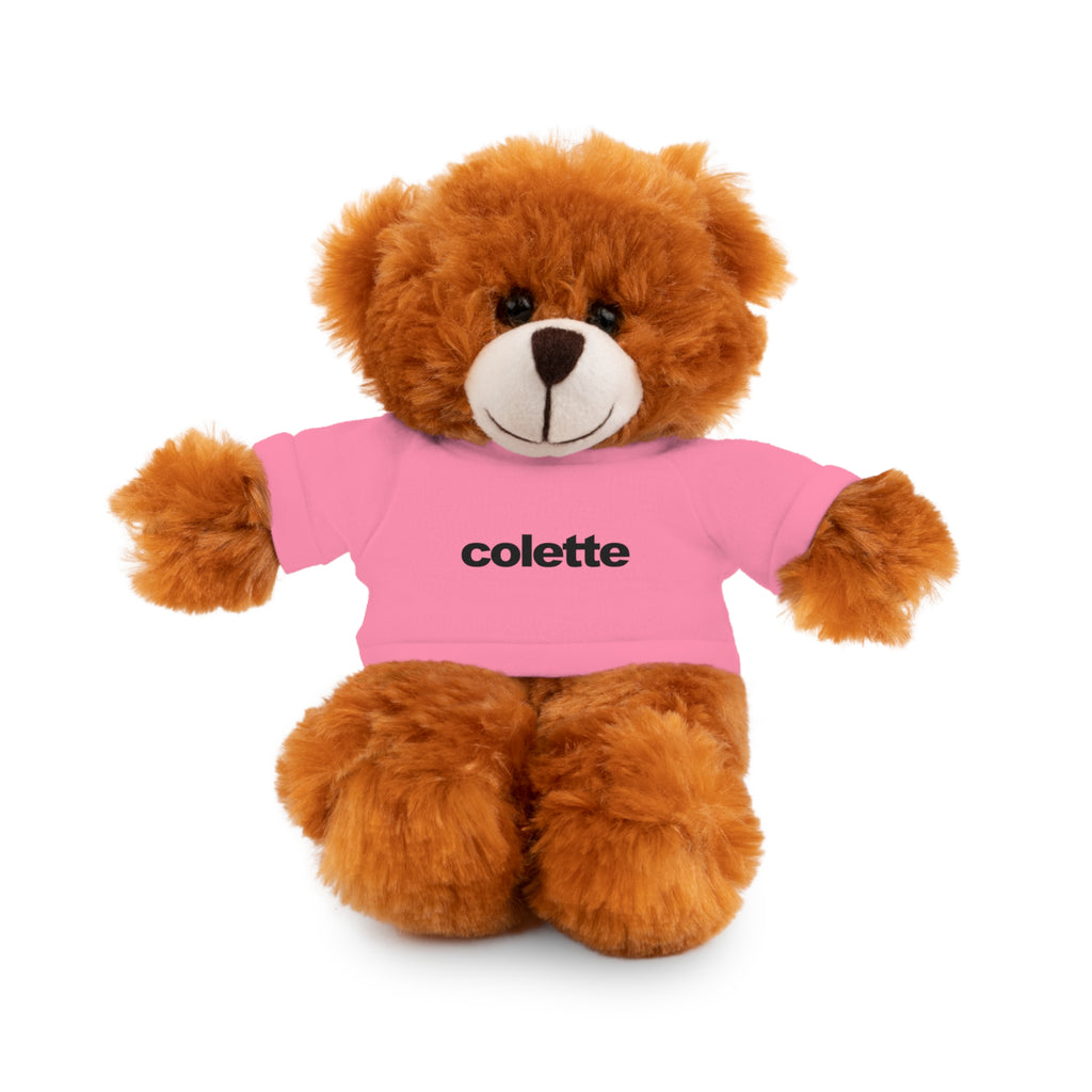 Stuffed Animal with 'colette' Logo Tee - 6 ANIMALS & 6 COLORS
