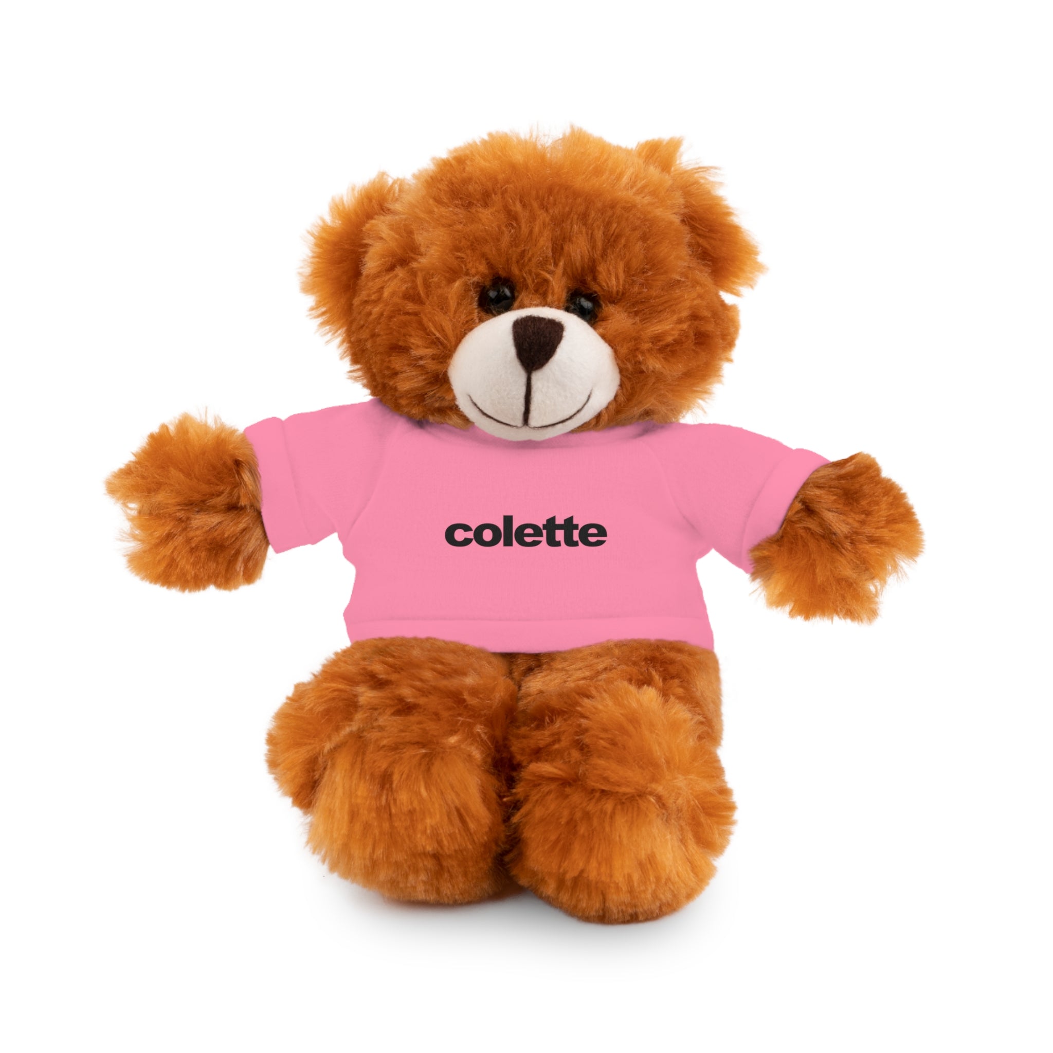 Stuffed Animal with 'colette' Logo Tee - 6 ANIMALS & 6 COLORS